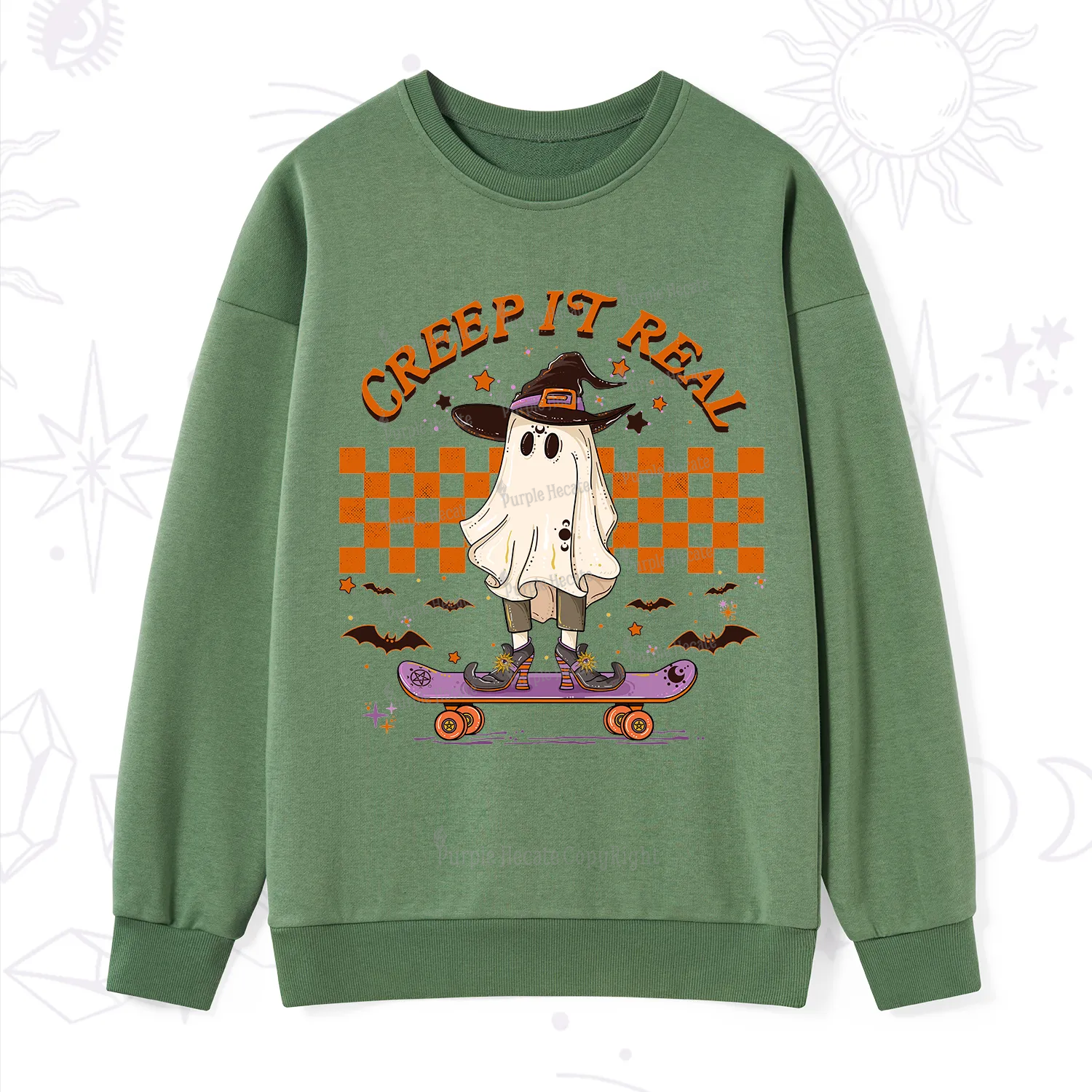 Purplehecate Creep It Real Halloween Sweatshirt