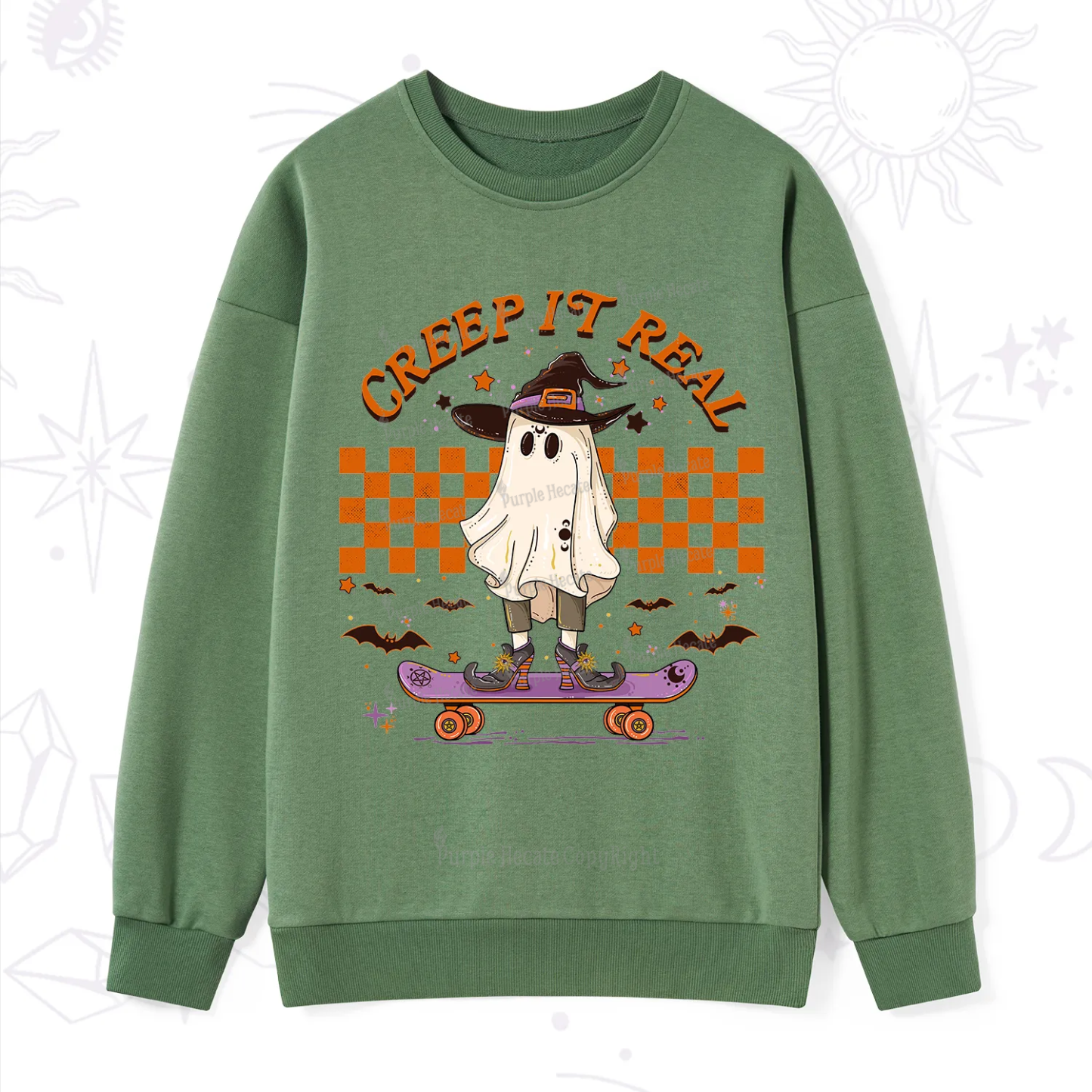 Purplehecate Creep It Real Halloween Sweatshirt