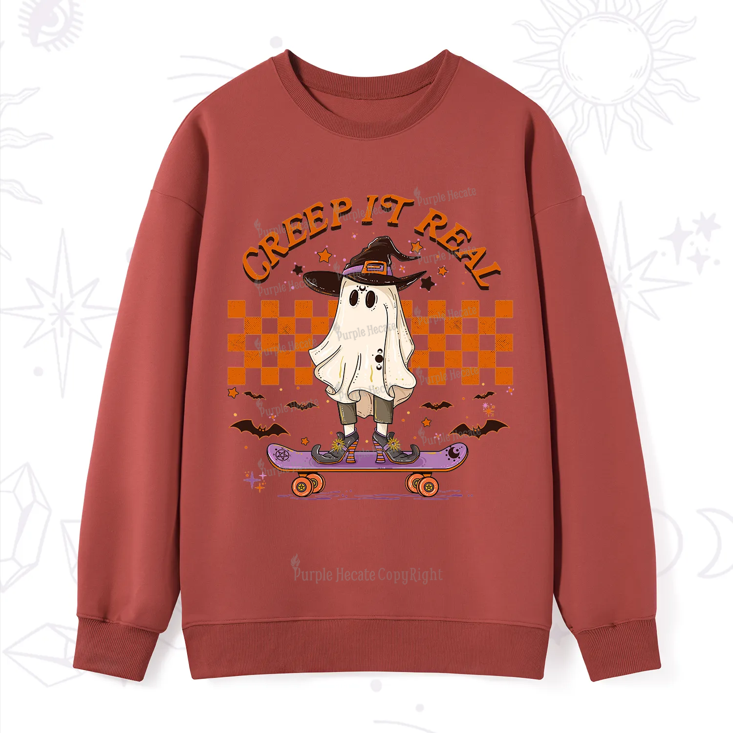 Purplehecate Creep It Real Halloween Sweatshirt