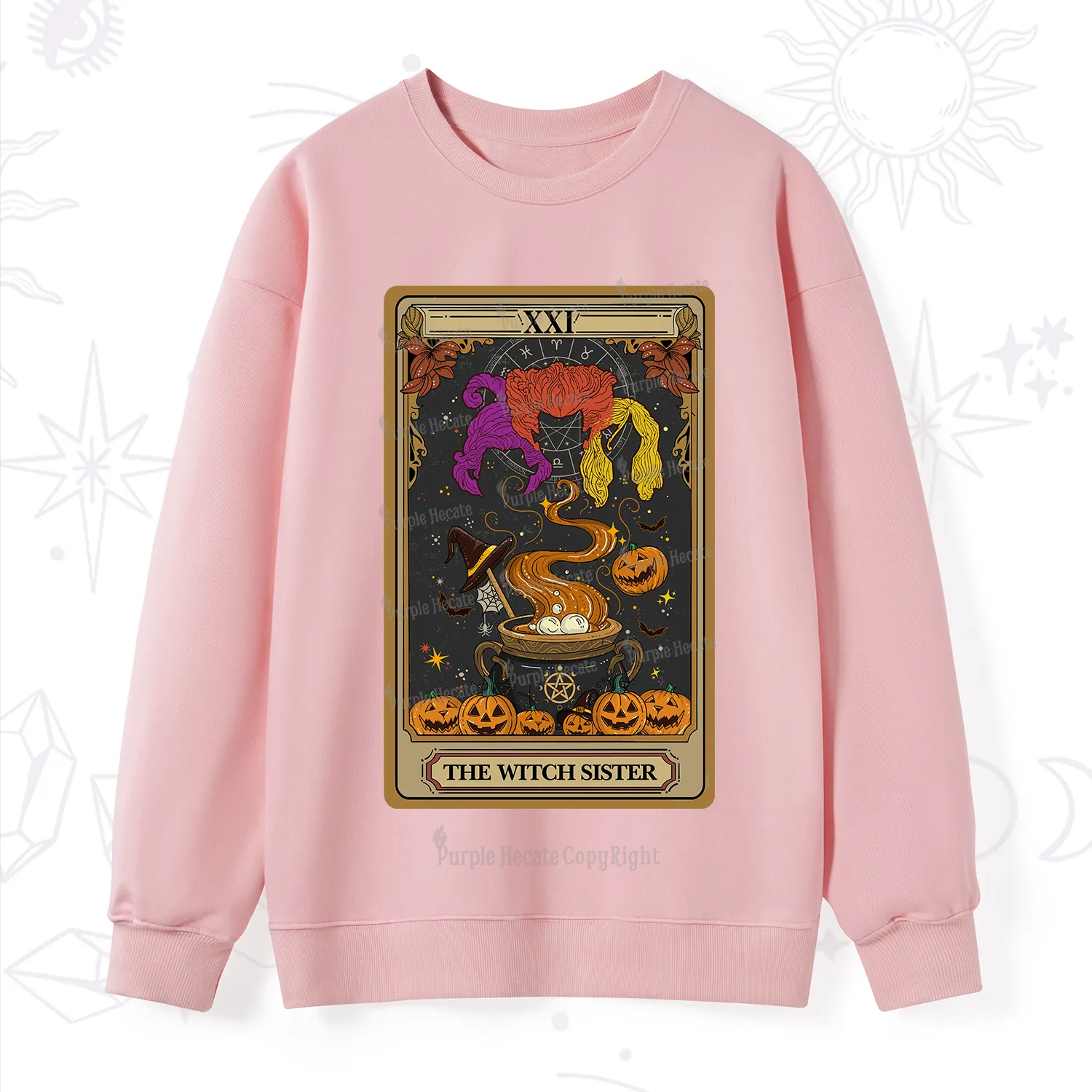 Purplehecate The Witch Sister Tarot Halloween Sweatshirt
