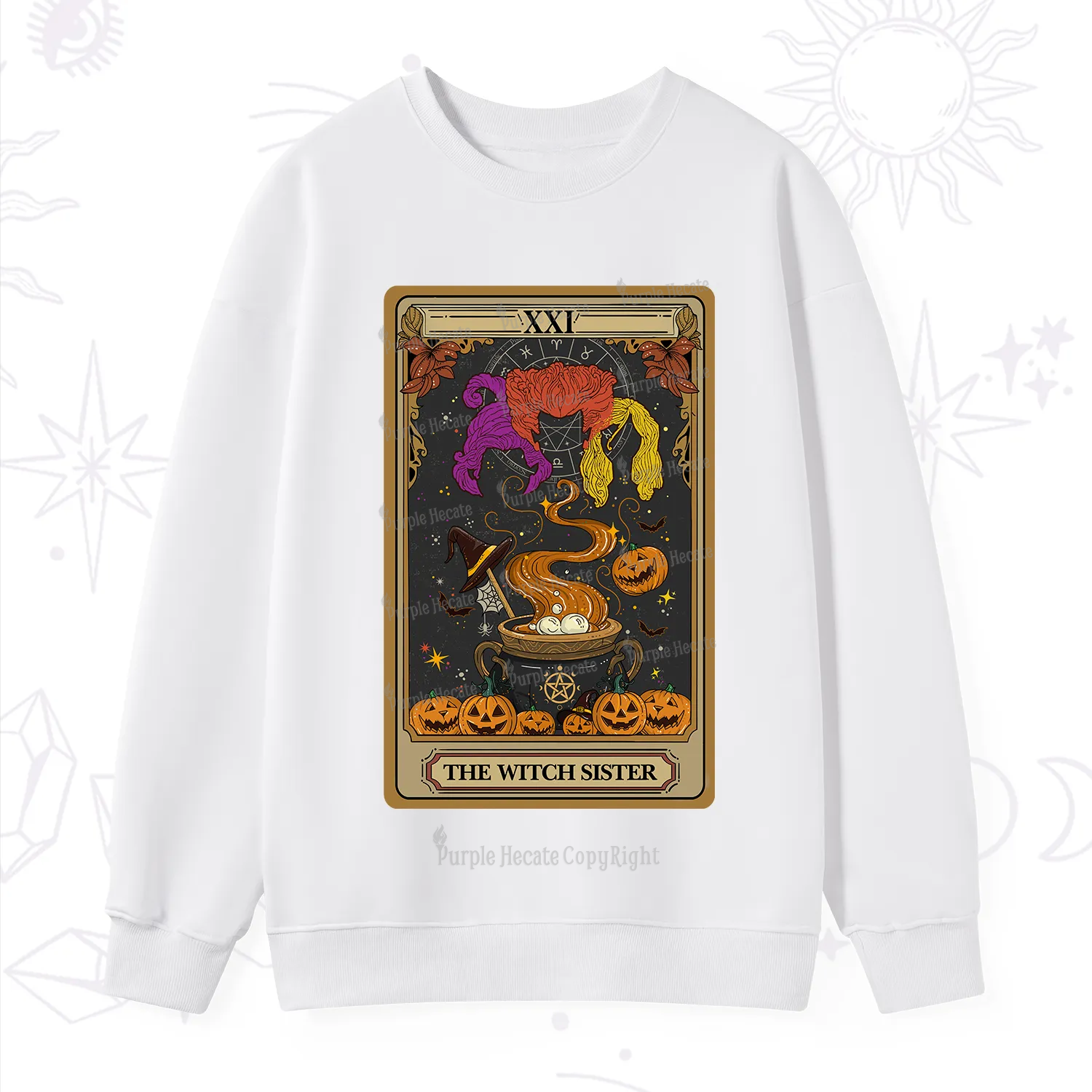 Purplehecate The Witch Sister Tarot Halloween Sweatshirt