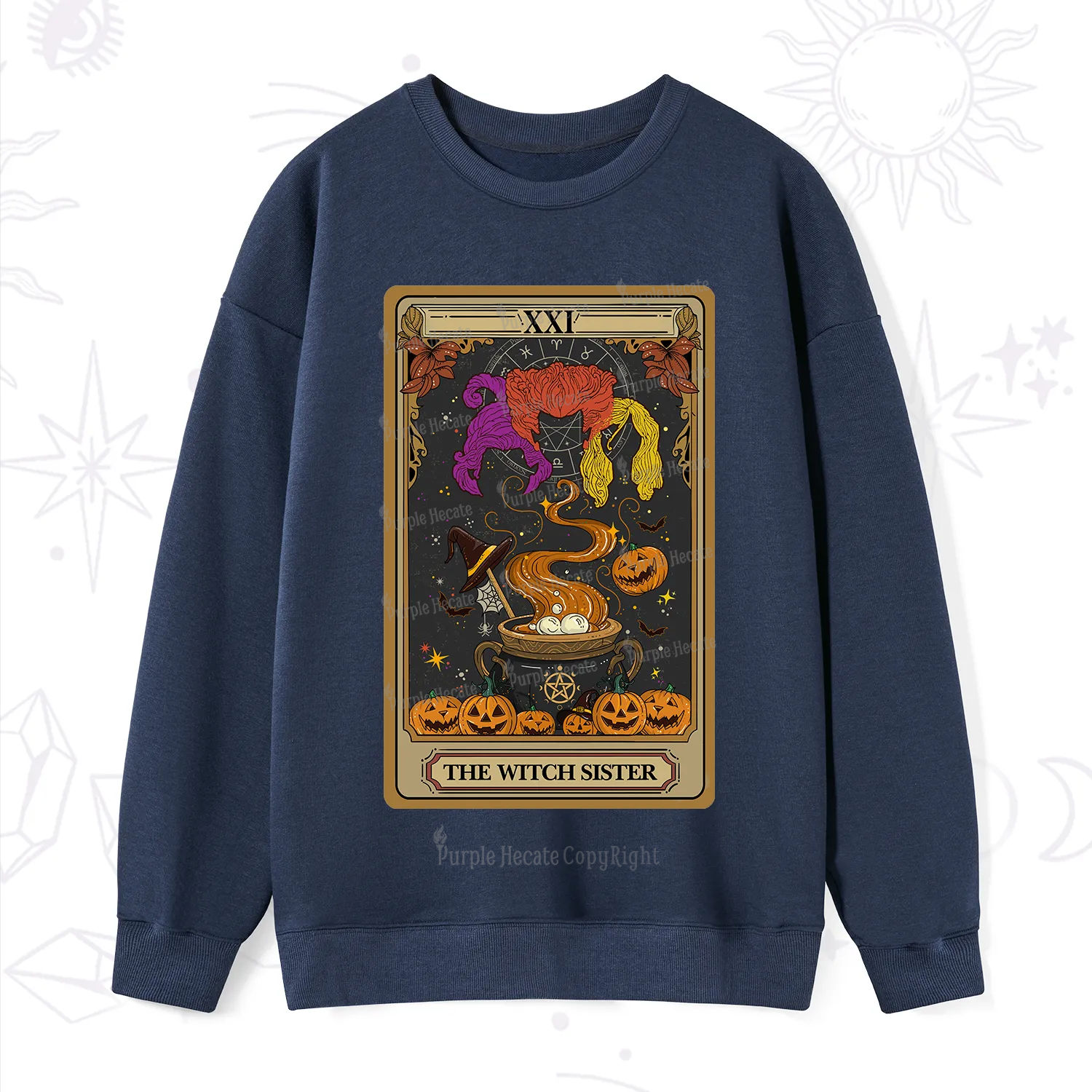 Purplehecate The Witch Sister Tarot Halloween Sweatshirt