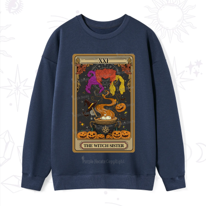 Purplehecate The Witch Sister Tarot Halloween Sweatshirt