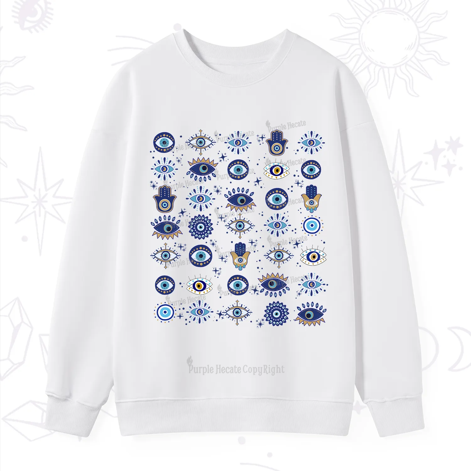 Purplehecate Evil Eye Protection Sweatshirt
