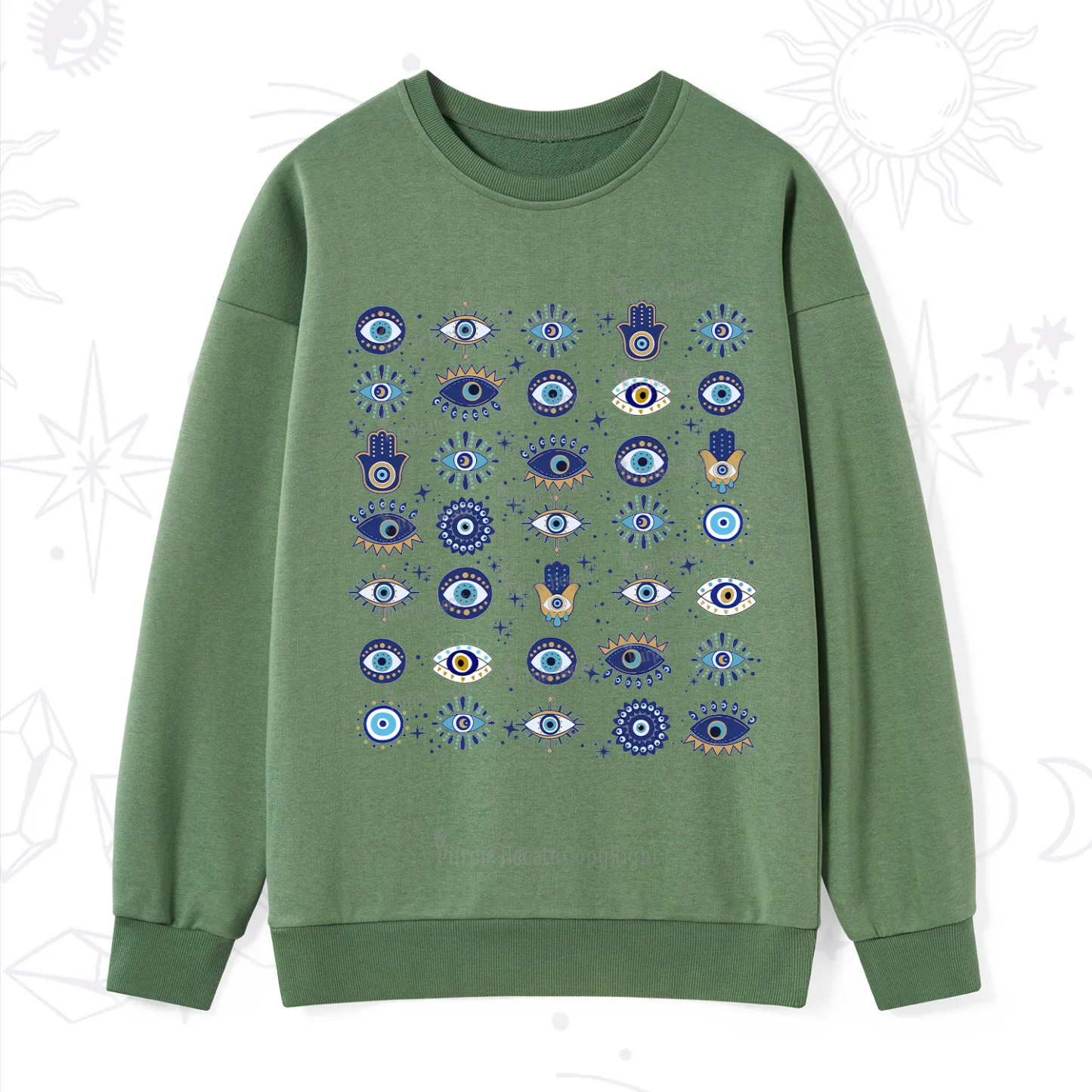 Purplehecate Evil Eye Protection Sweatshirt