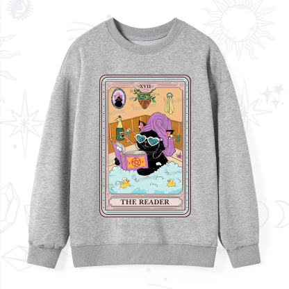 Purplehecate The Reader Cat Tarot Sweatshirt
