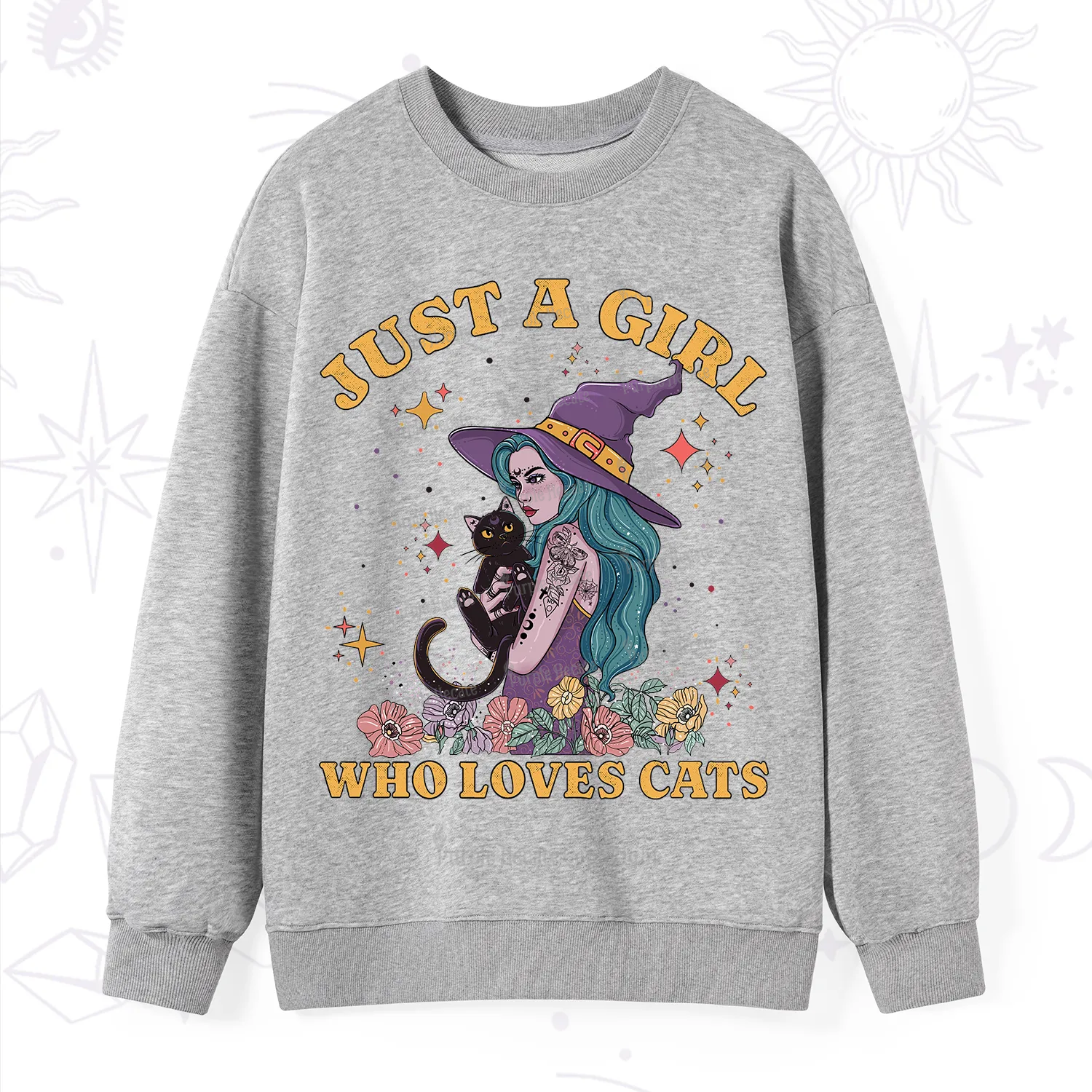 Purplehecate Just A Girl Who Loves Cats Sweatshirt