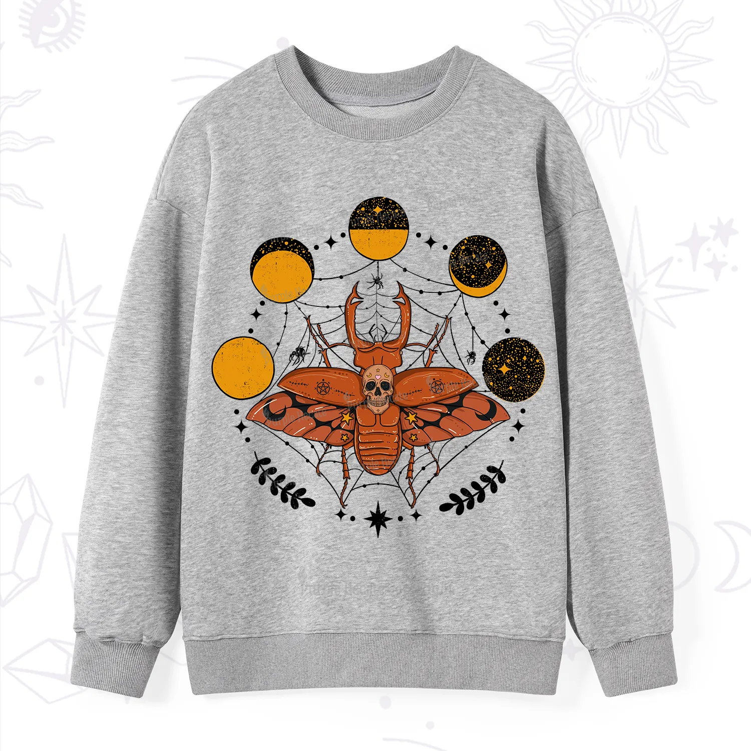 Purplehecate Lunar Web Death Beetle Sweatshirt