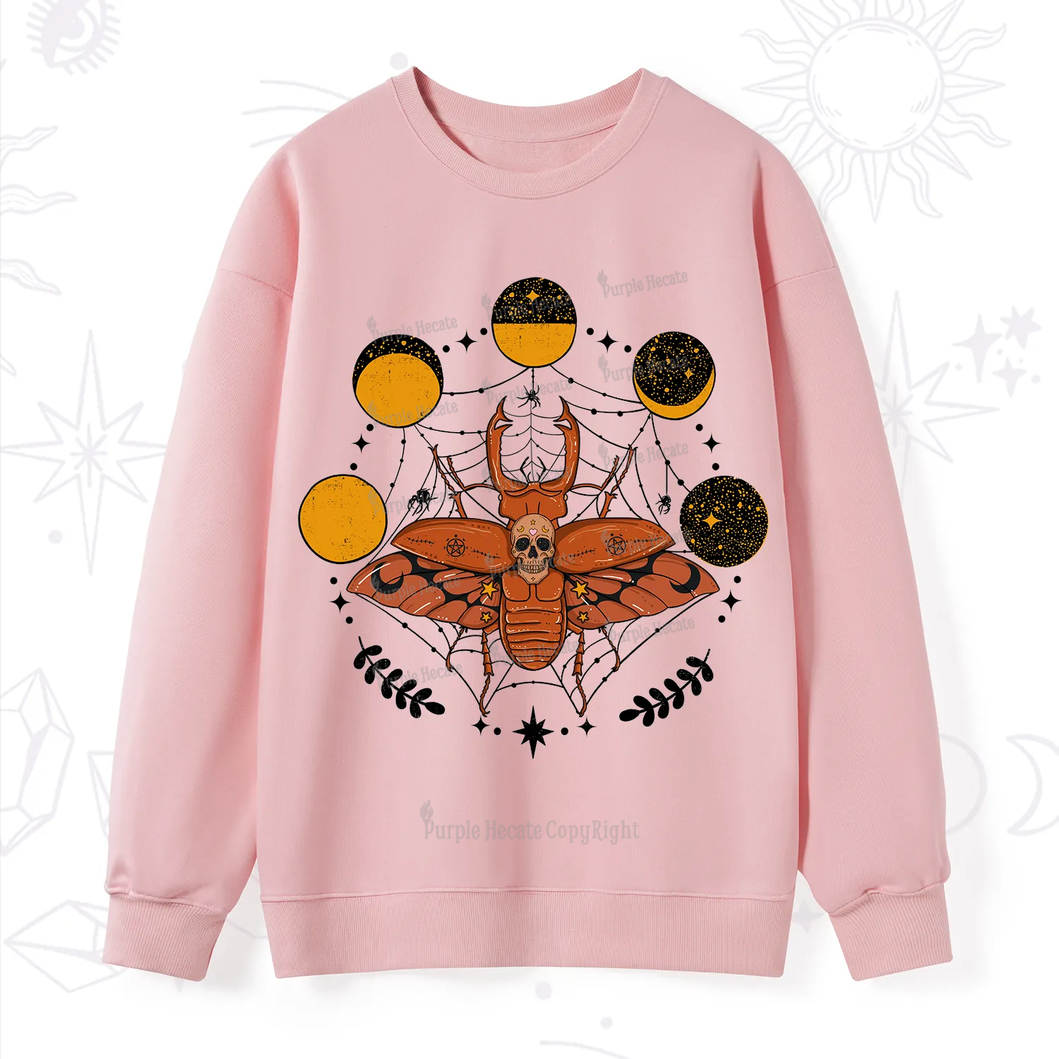 Purplehecate Lunar Web Death Beetle Sweatshirt