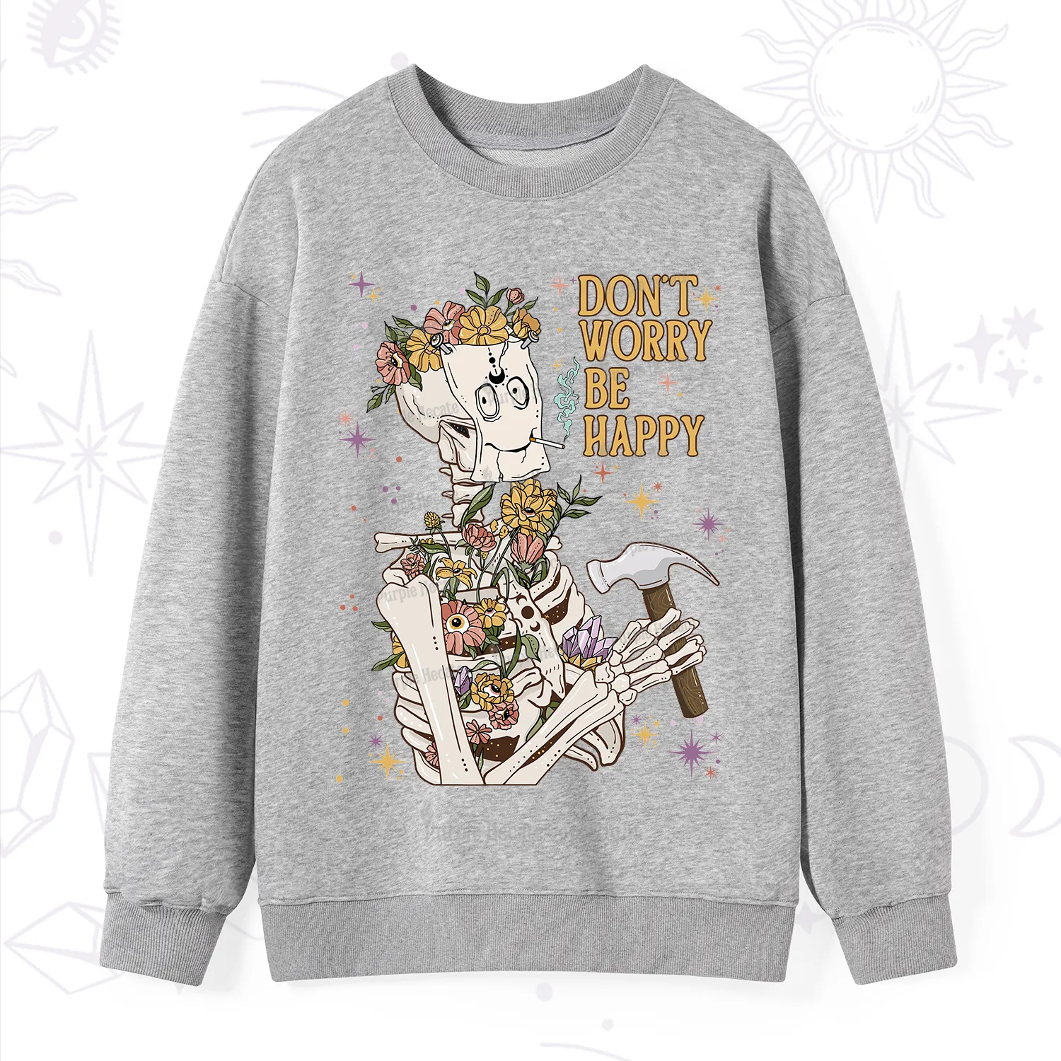 Purplehecate Don't Worry Be Happy Sweatshirt