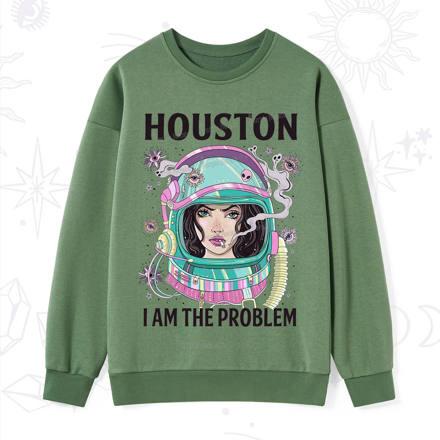 Purplehecate Houston I am the problem Sweatshirt