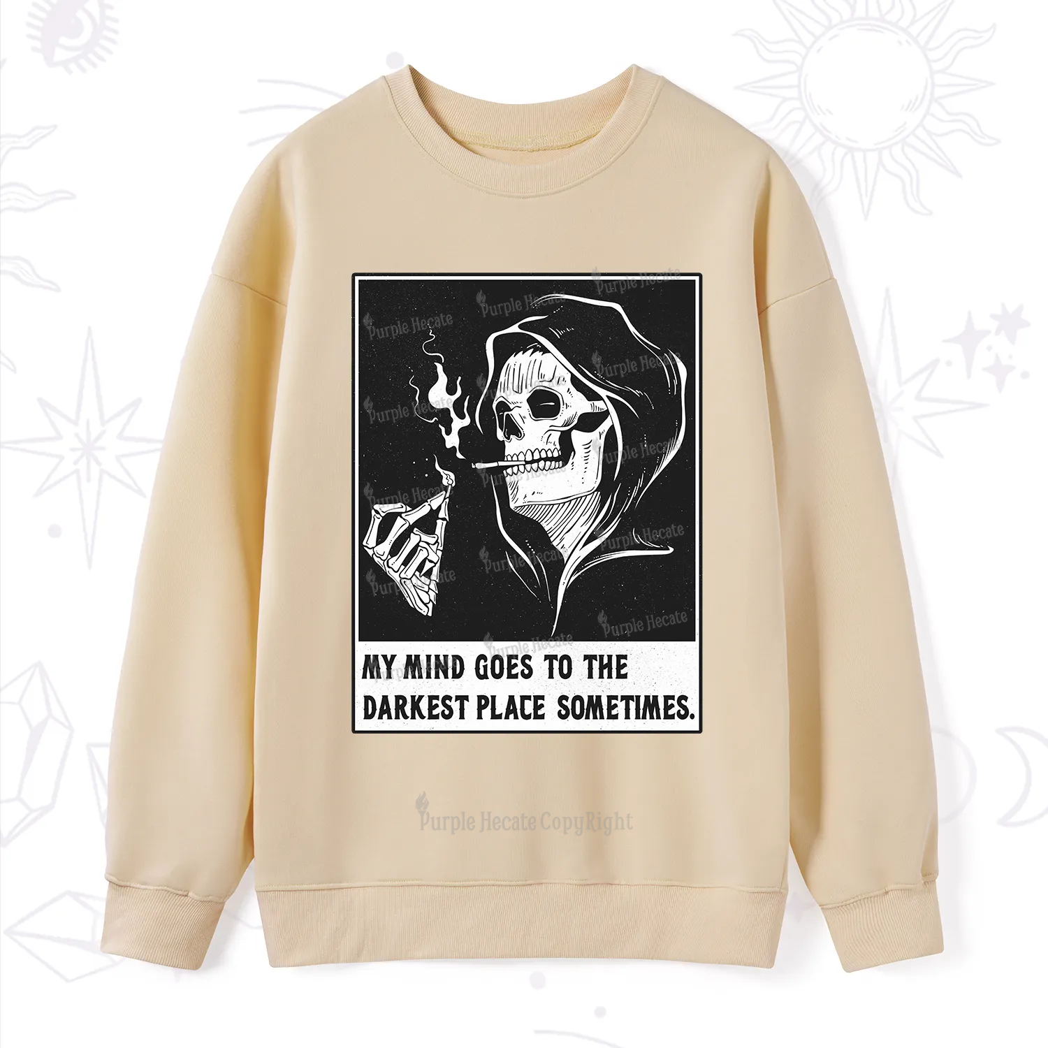Purplehecate My Mind Goes To The Darkest Place Sometimes Sweatshirt