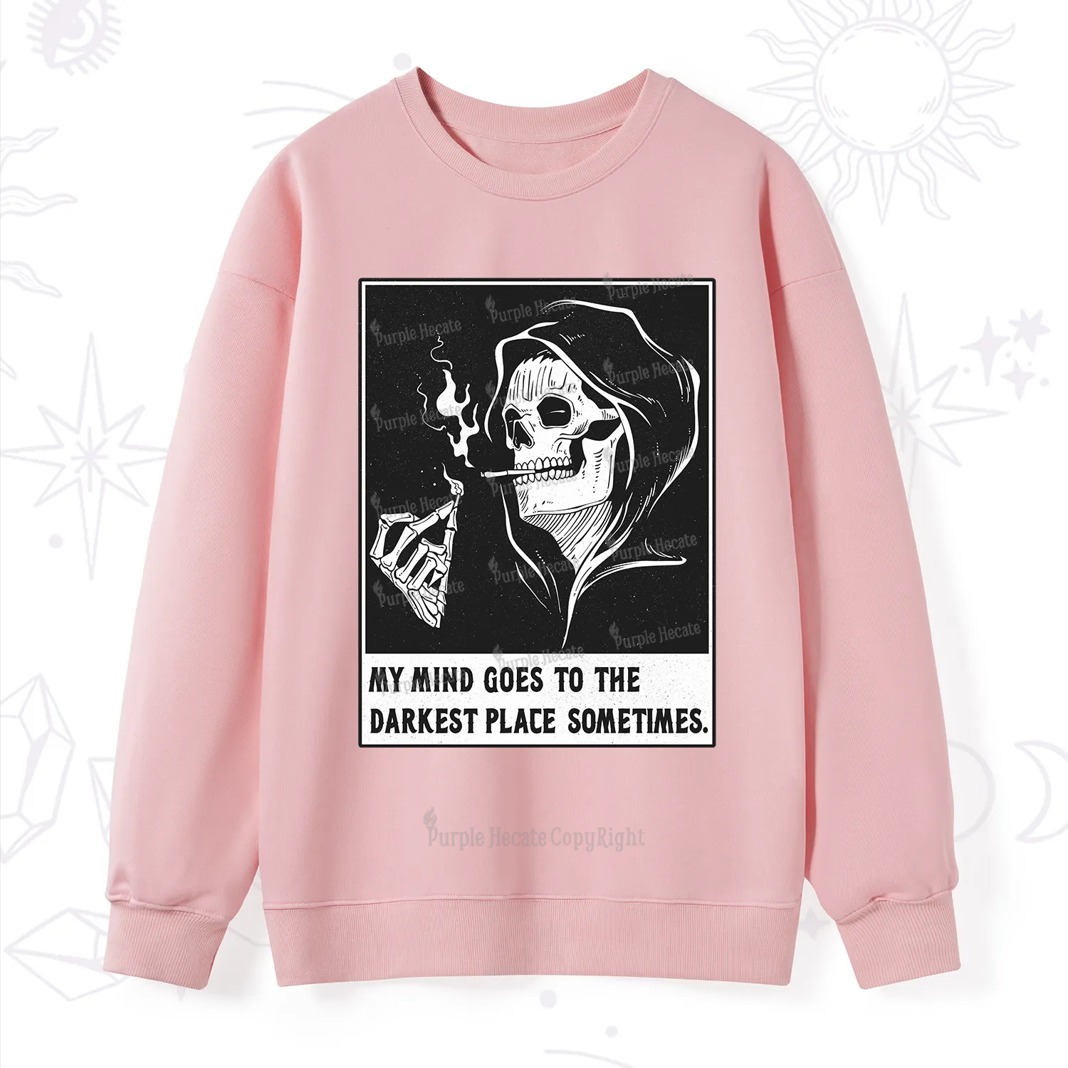Purplehecate My Mind Goes To The Darkest Place Sometimes Sweatshirt