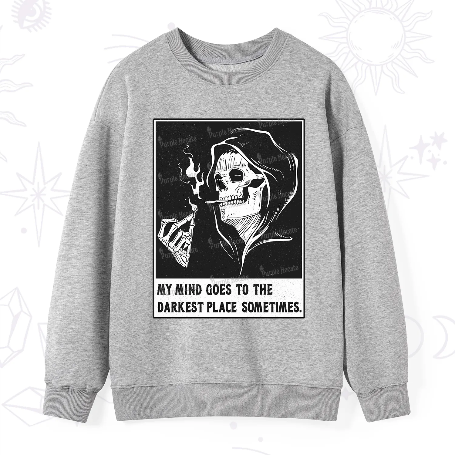 Purplehecate My Mind Goes To The Darkest Place Sometimes Sweatshirt