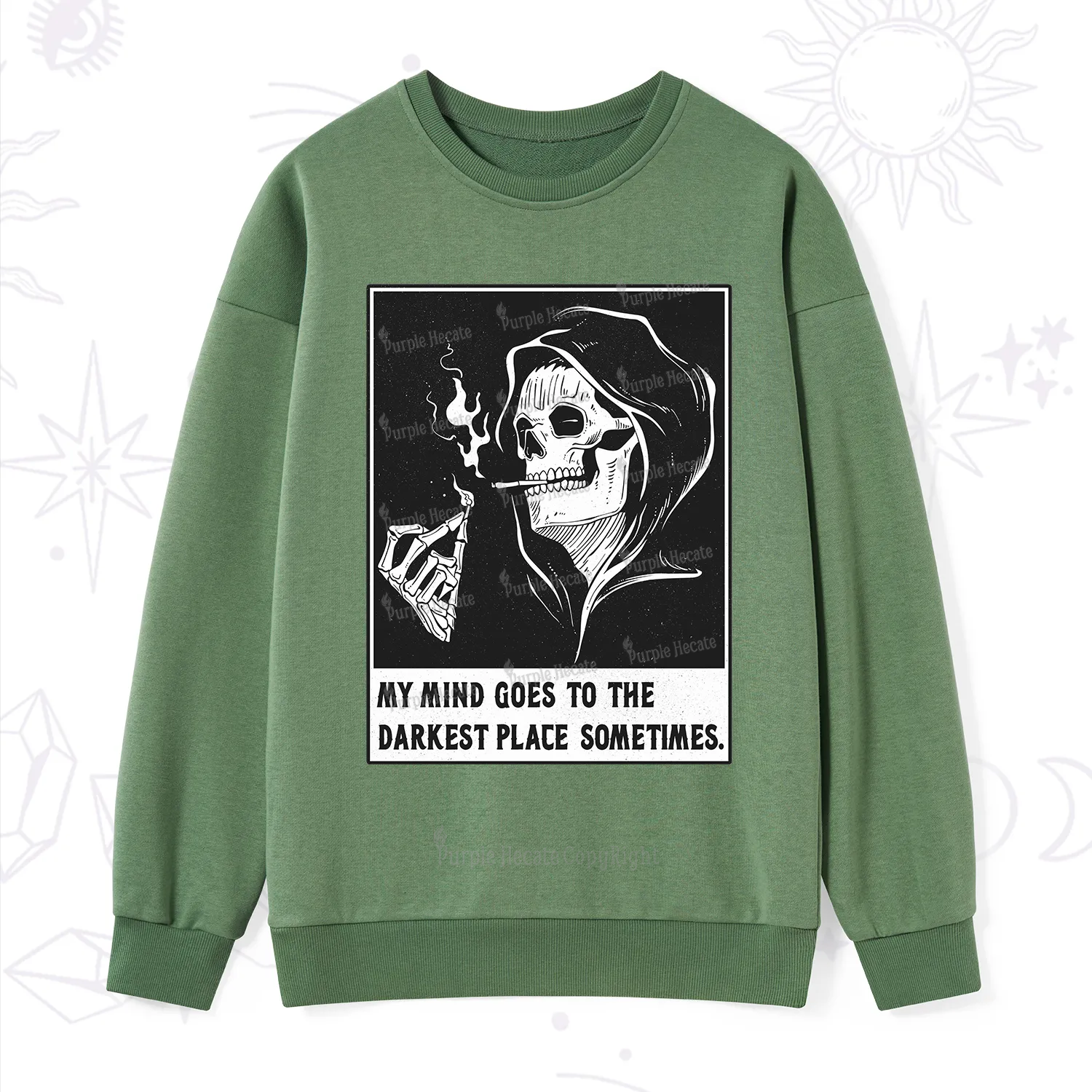 Purplehecate My Mind Goes To The Darkest Place Sometimes Sweatshirt