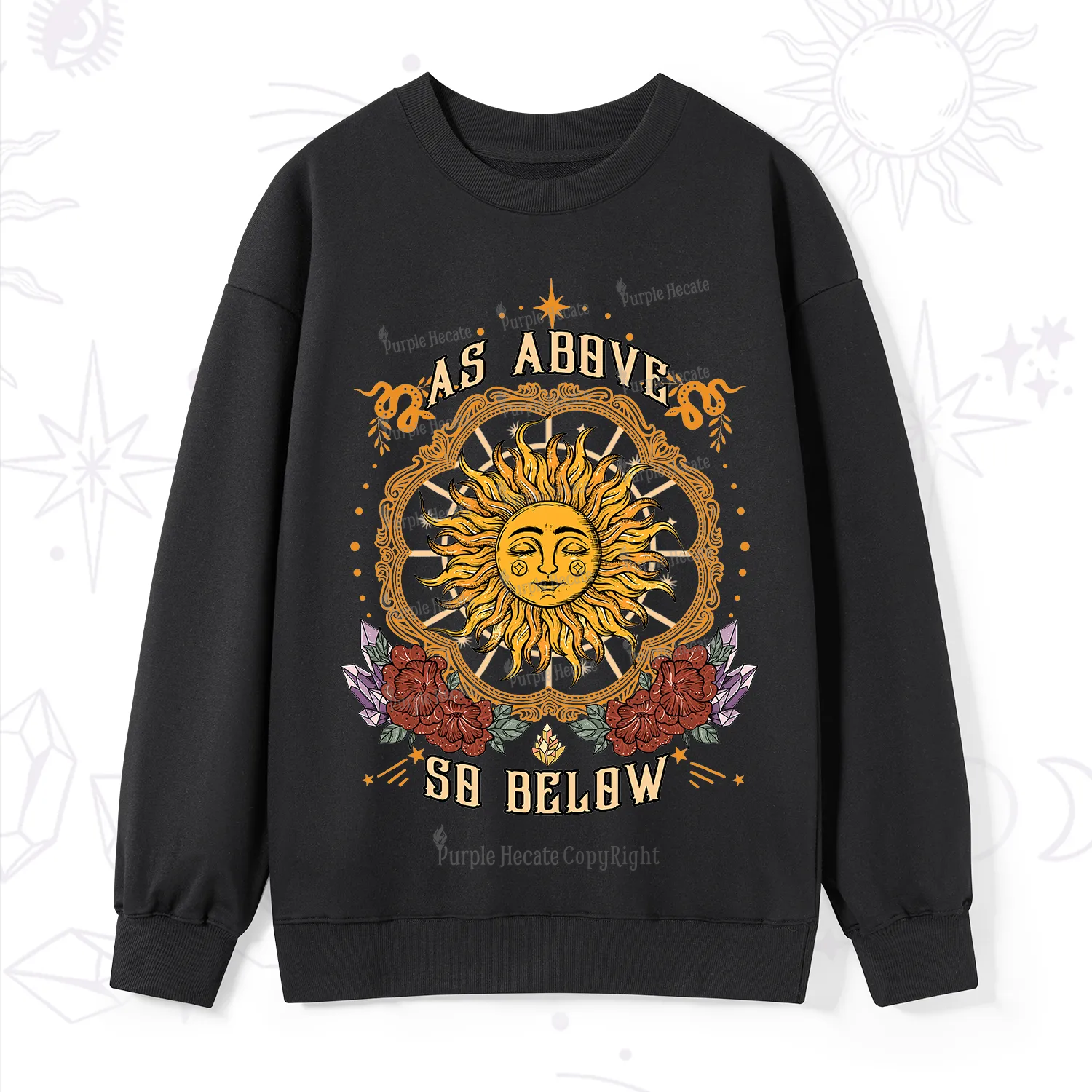 Purplehecate As Above So Below Sweatshirt