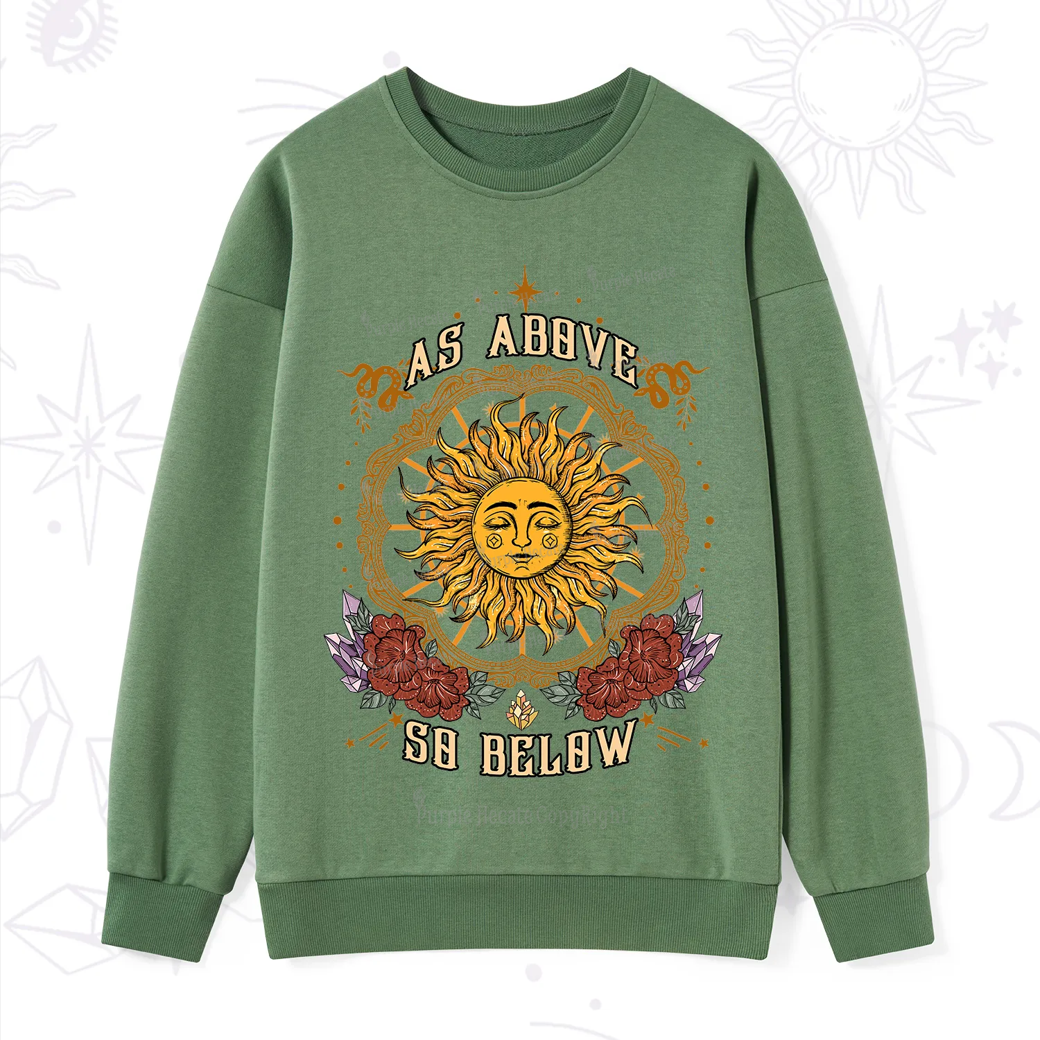 Purplehecate As Above So Below Sweatshirt