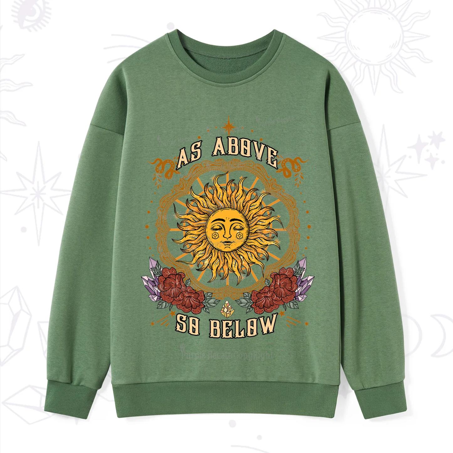 Purplehecate As Above So Below Sweatshirt