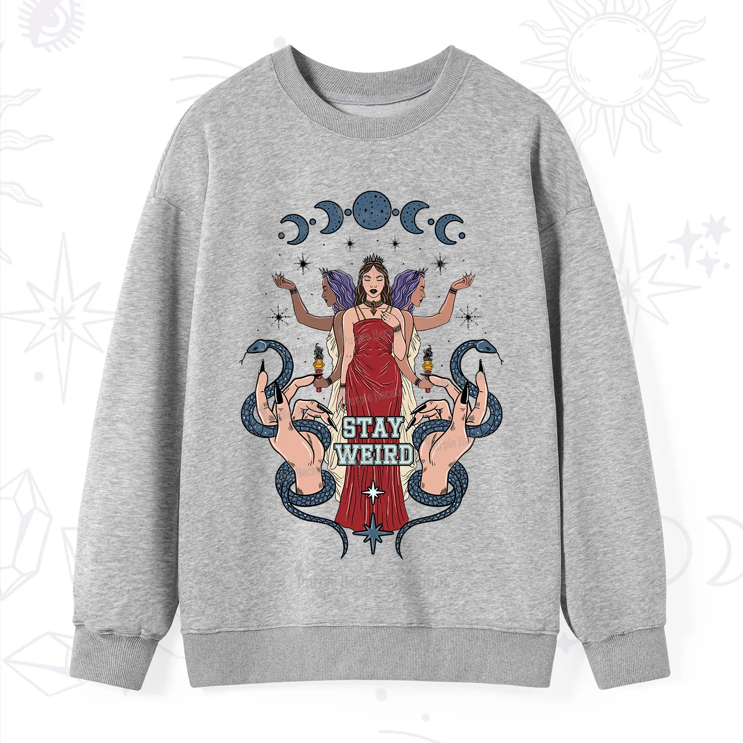 Purplehecate Stay Weird Goddess Sweatshirt