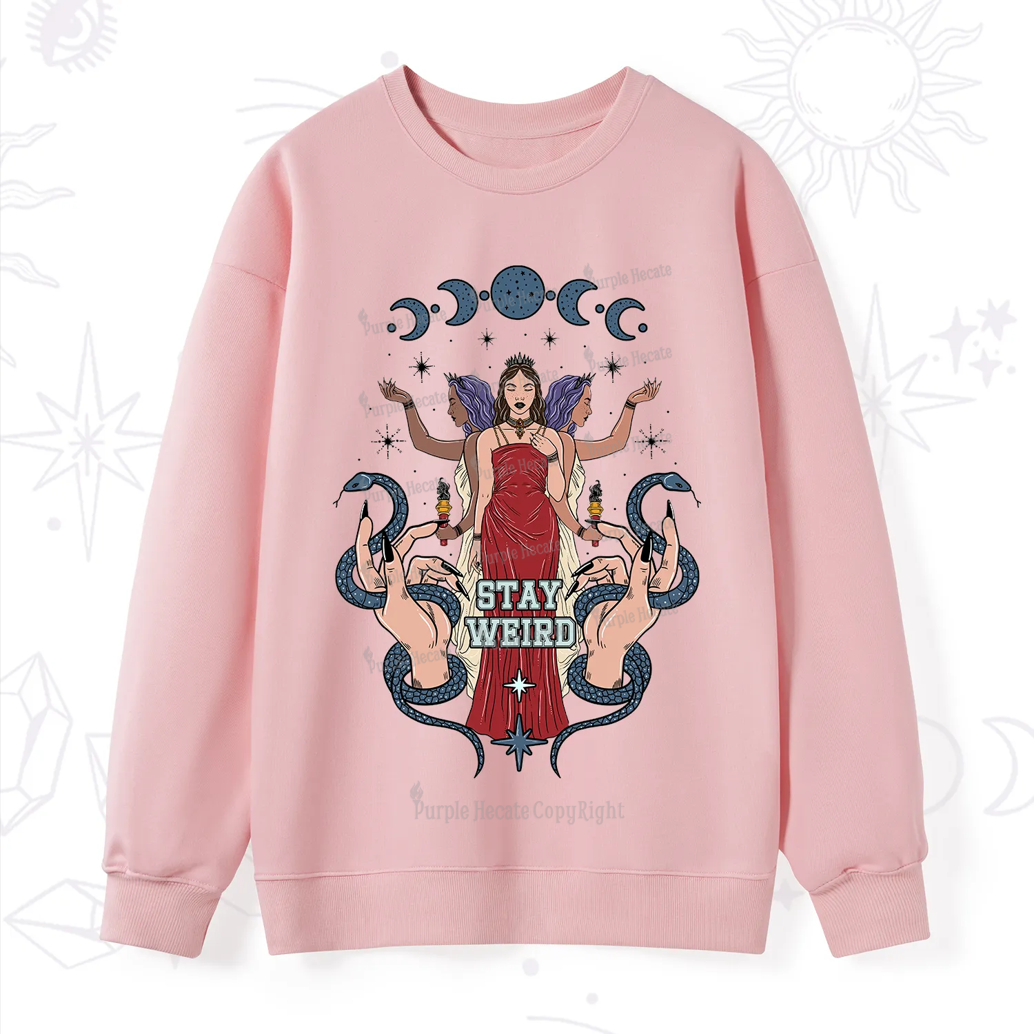 Purplehecate Stay Weird Goddess Sweatshirt