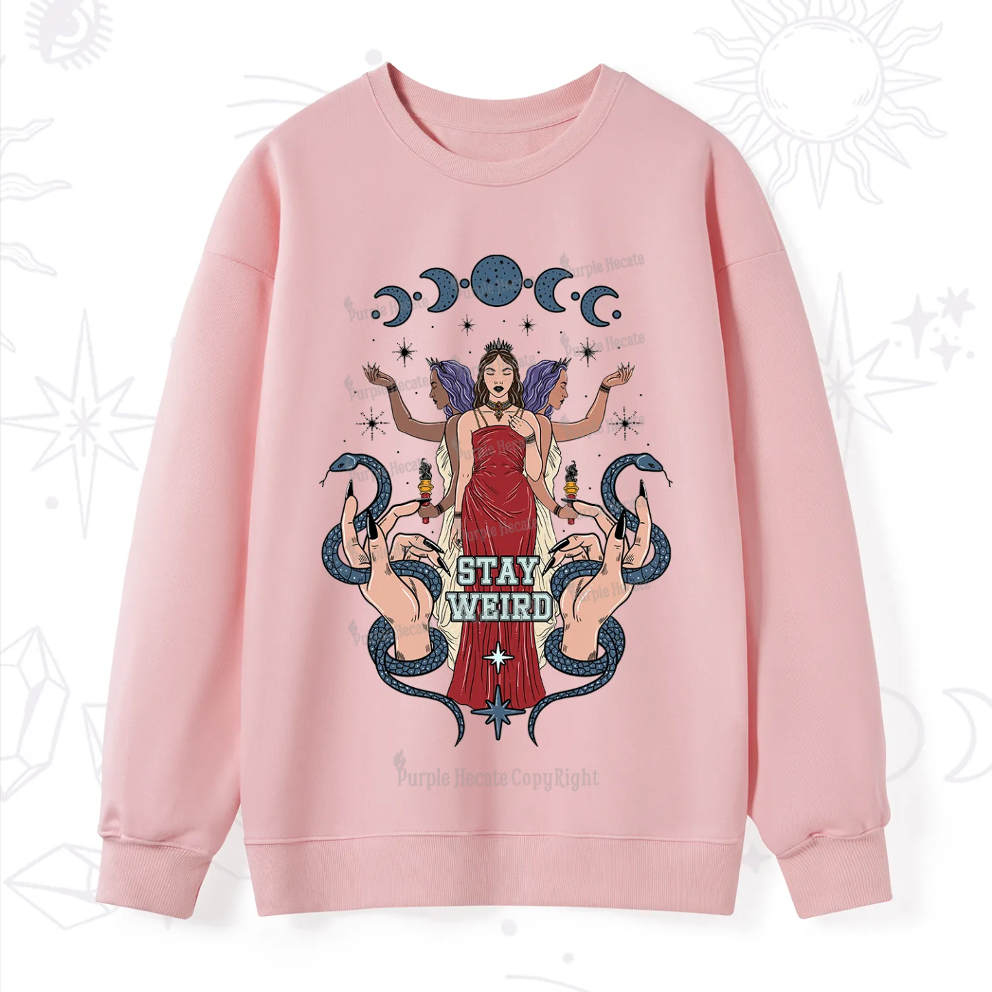 Purplehecate Stay Weird Goddess Sweatshirt