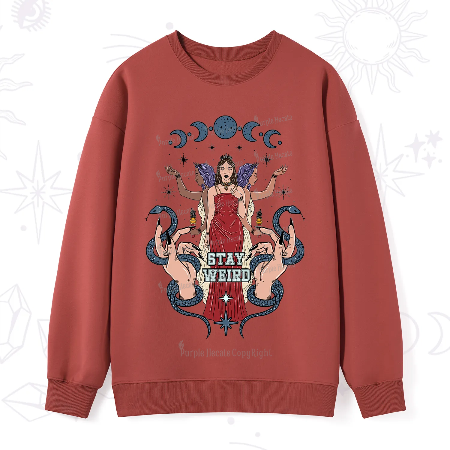 Purplehecate Stay Weird Goddess Sweatshirt
