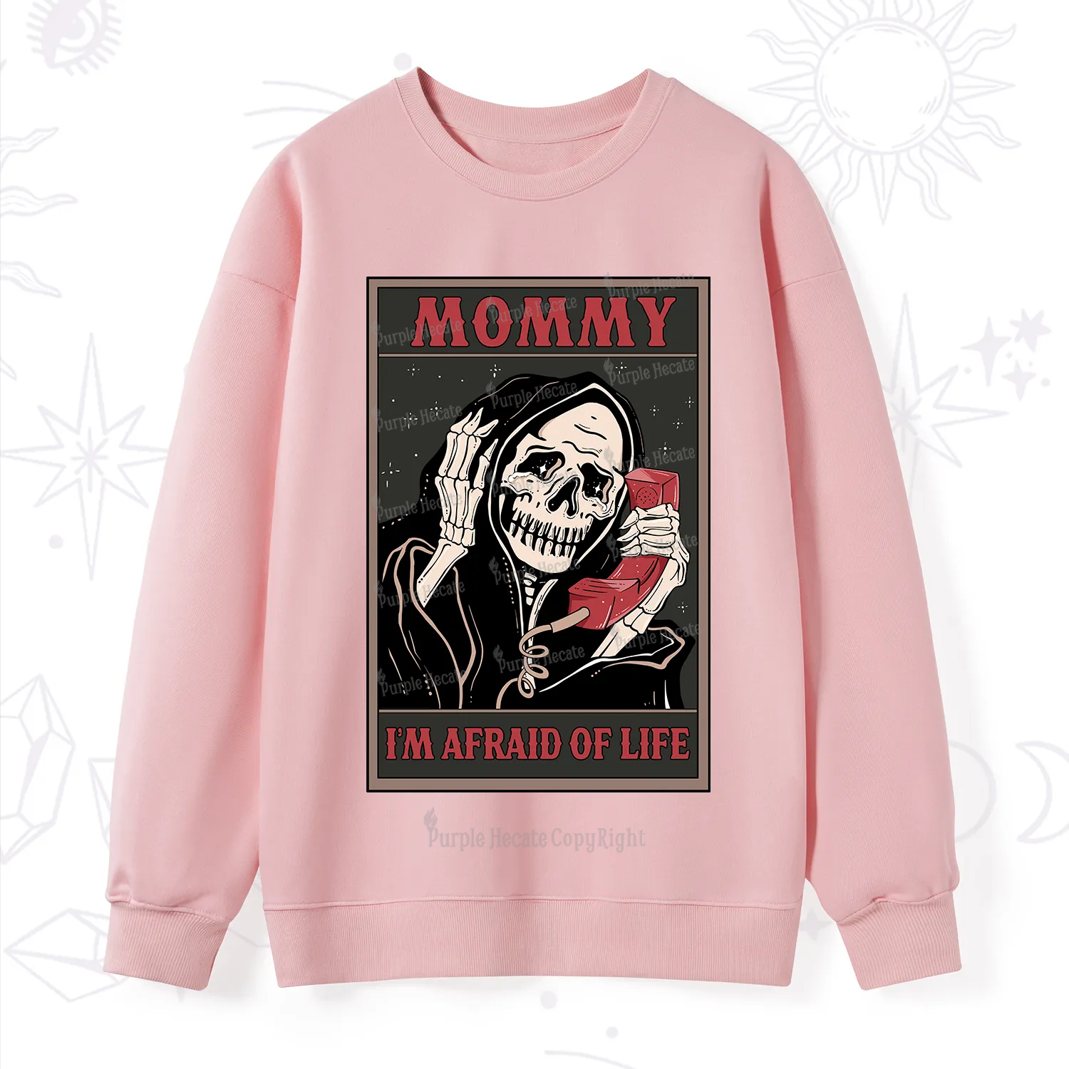 Purplehecate The Mommy I'm Afraid Of Life Oracle Card Sweatshirt