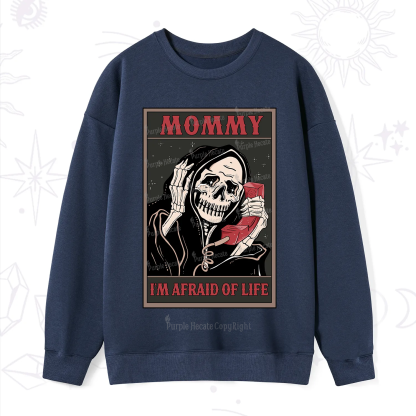 Purplehecate The Mommy I'm Afraid Of Life Oracle Card Sweatshirt