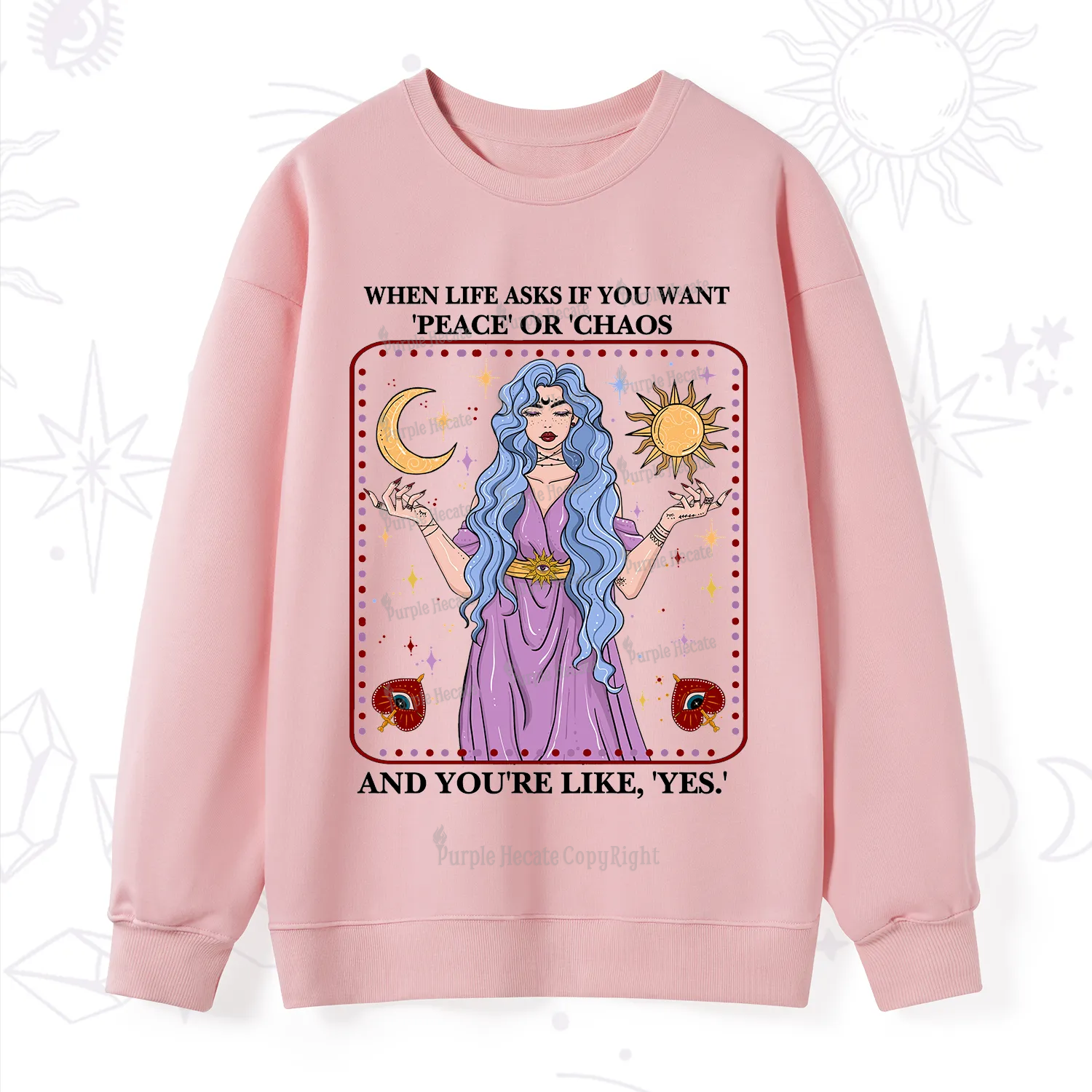 Purplehecate Peace Or Chaos Sweatshirt