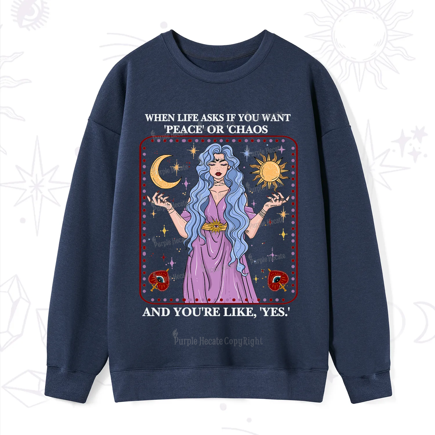 Purplehecate Peace Or Chaos Sweatshirt