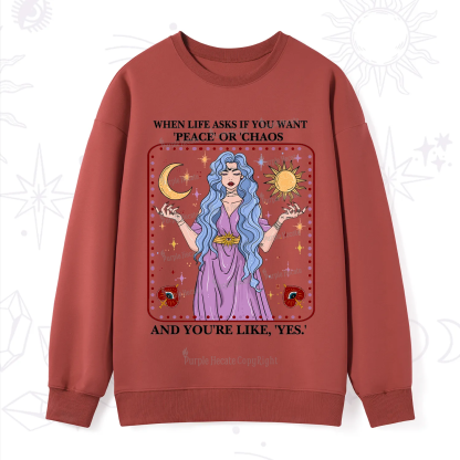 Purplehecate Peace Or Chaos Sweatshirt
