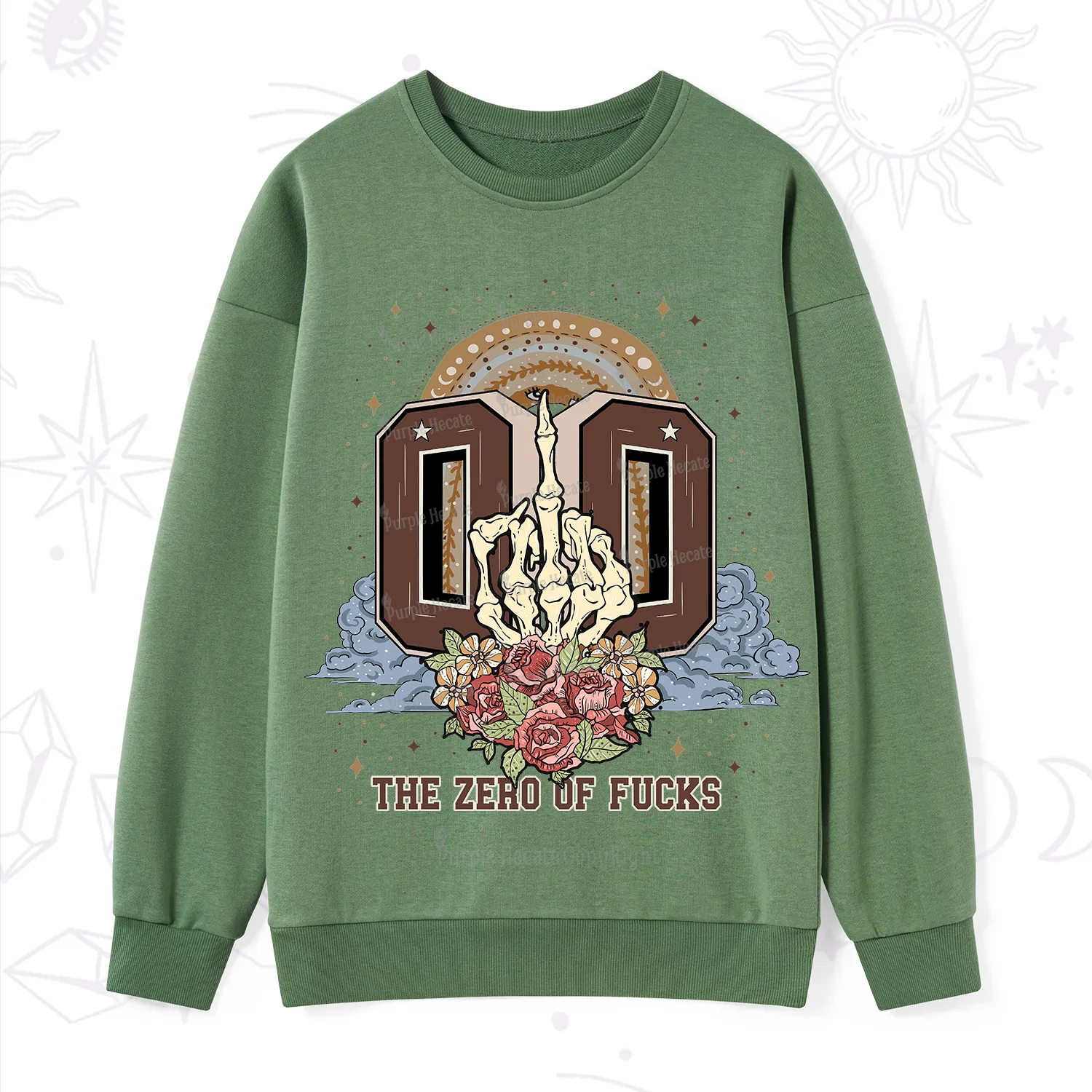 Purplehecate The Zero of Fucks No Apologies Sweatshirt