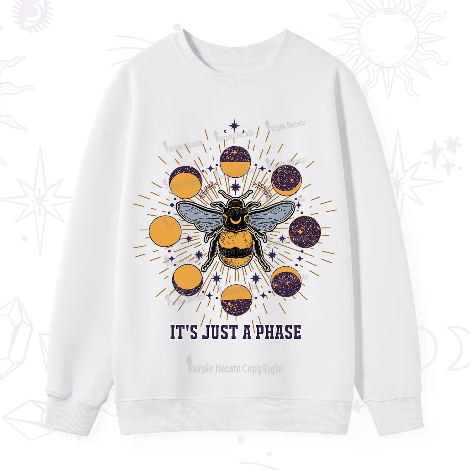 Purplehecate It's Just a Moon Bee Phase Sweatshirt