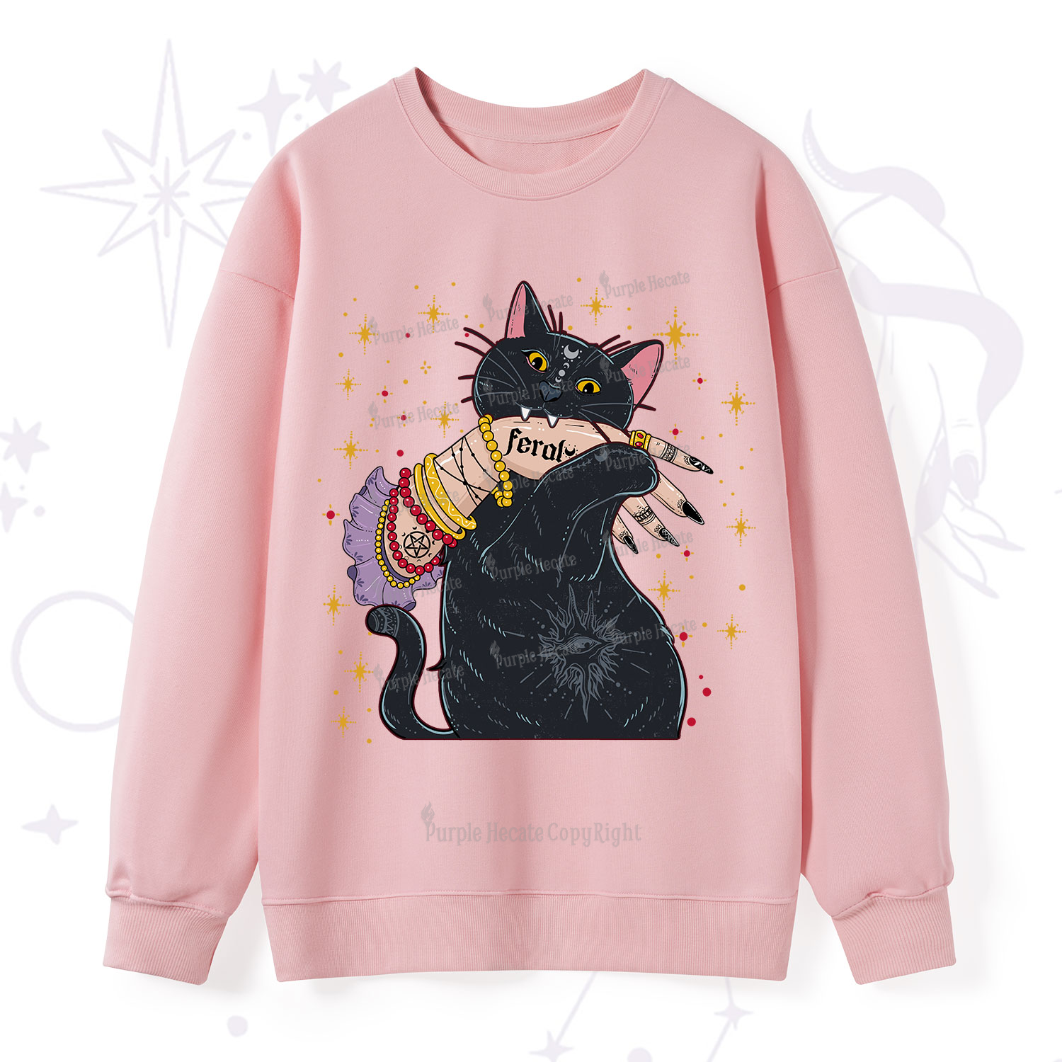 Purplehecate Feral Cat Sweatshirt
