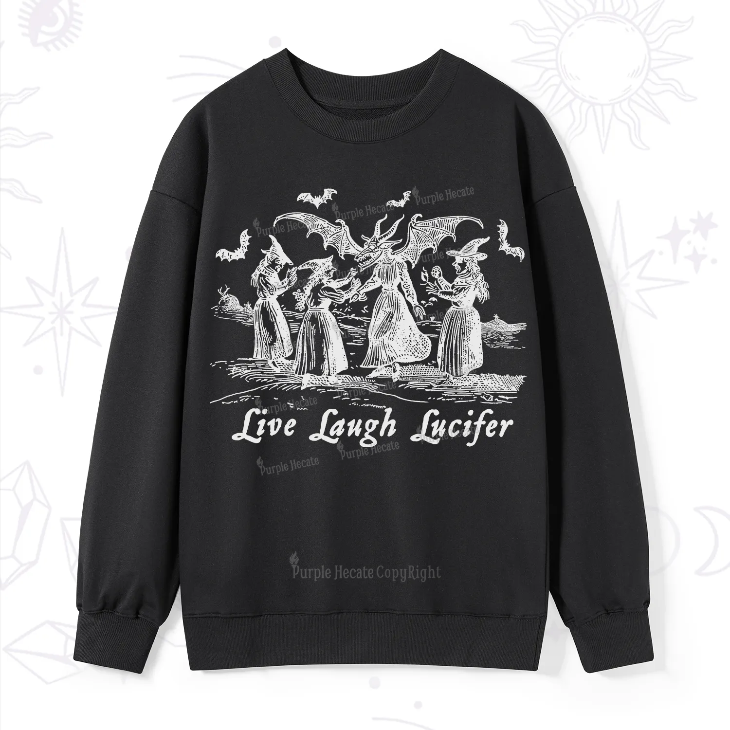 Purplehecate Live Laugh Lucifer Occult Sweatshirt