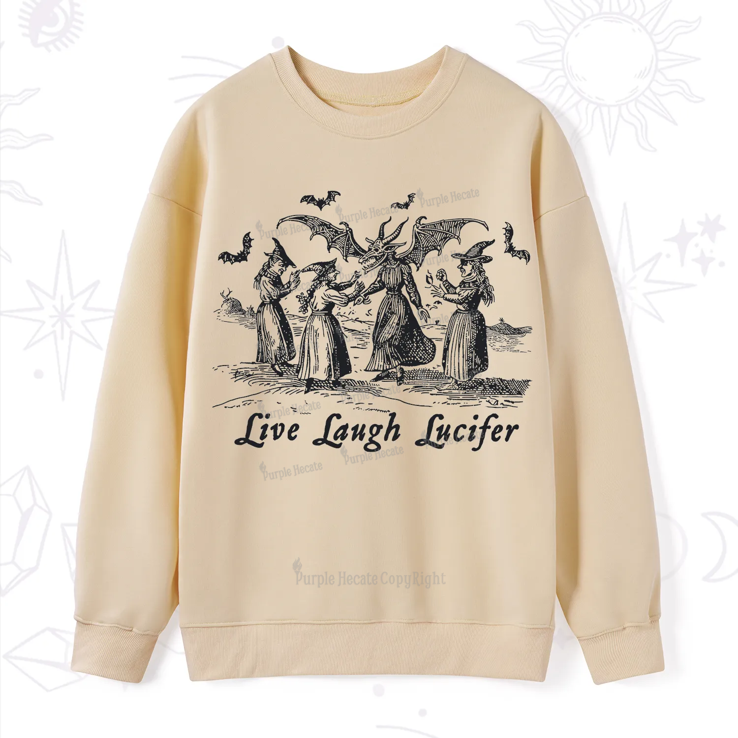 Purplehecate Live Laugh Lucifer Occult Sweatshirt