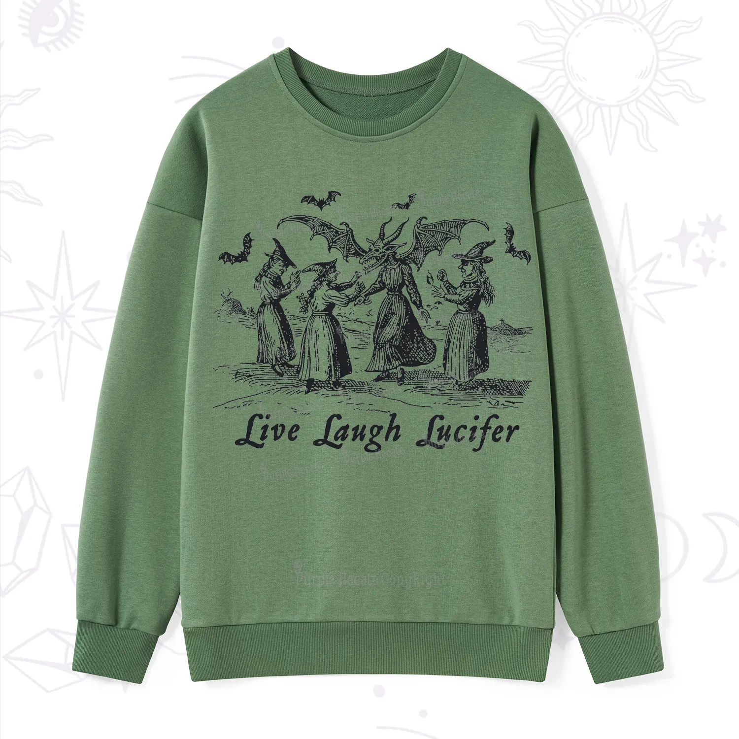 Purplehecate Live Laugh Lucifer Occult Sweatshirt