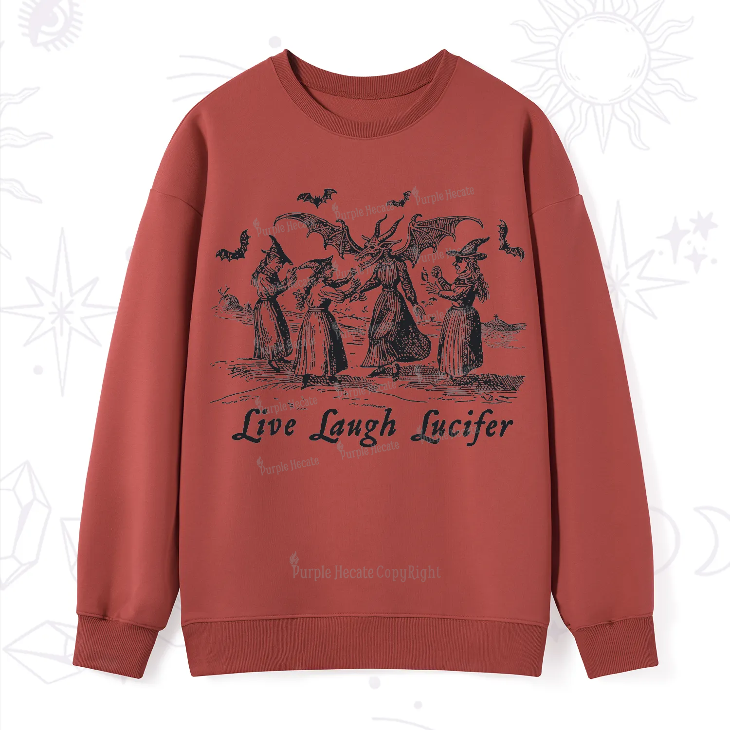 Purplehecate Live Laugh Lucifer Occult Sweatshirt