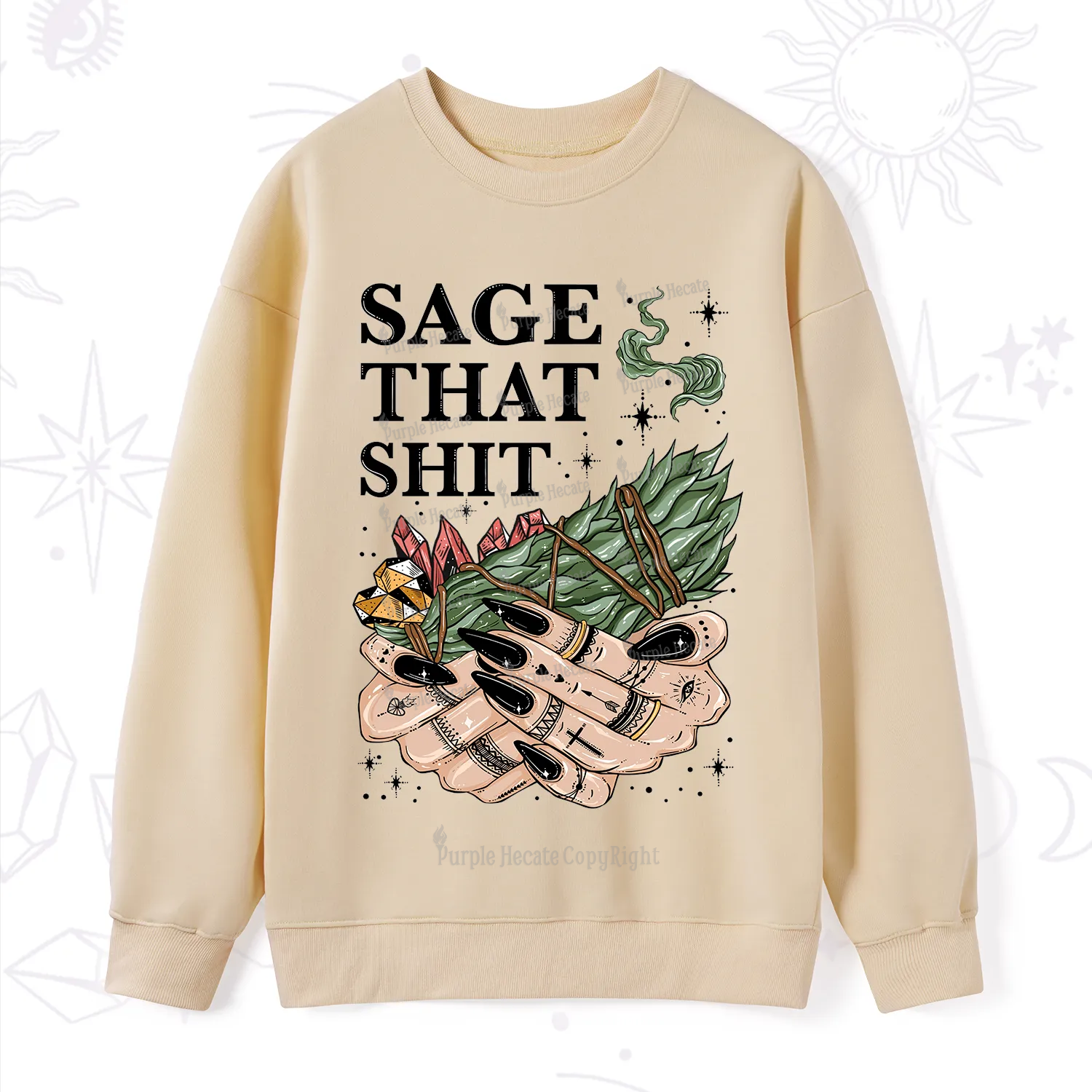 Purplehecate Smudge That Shit Sweatshirt