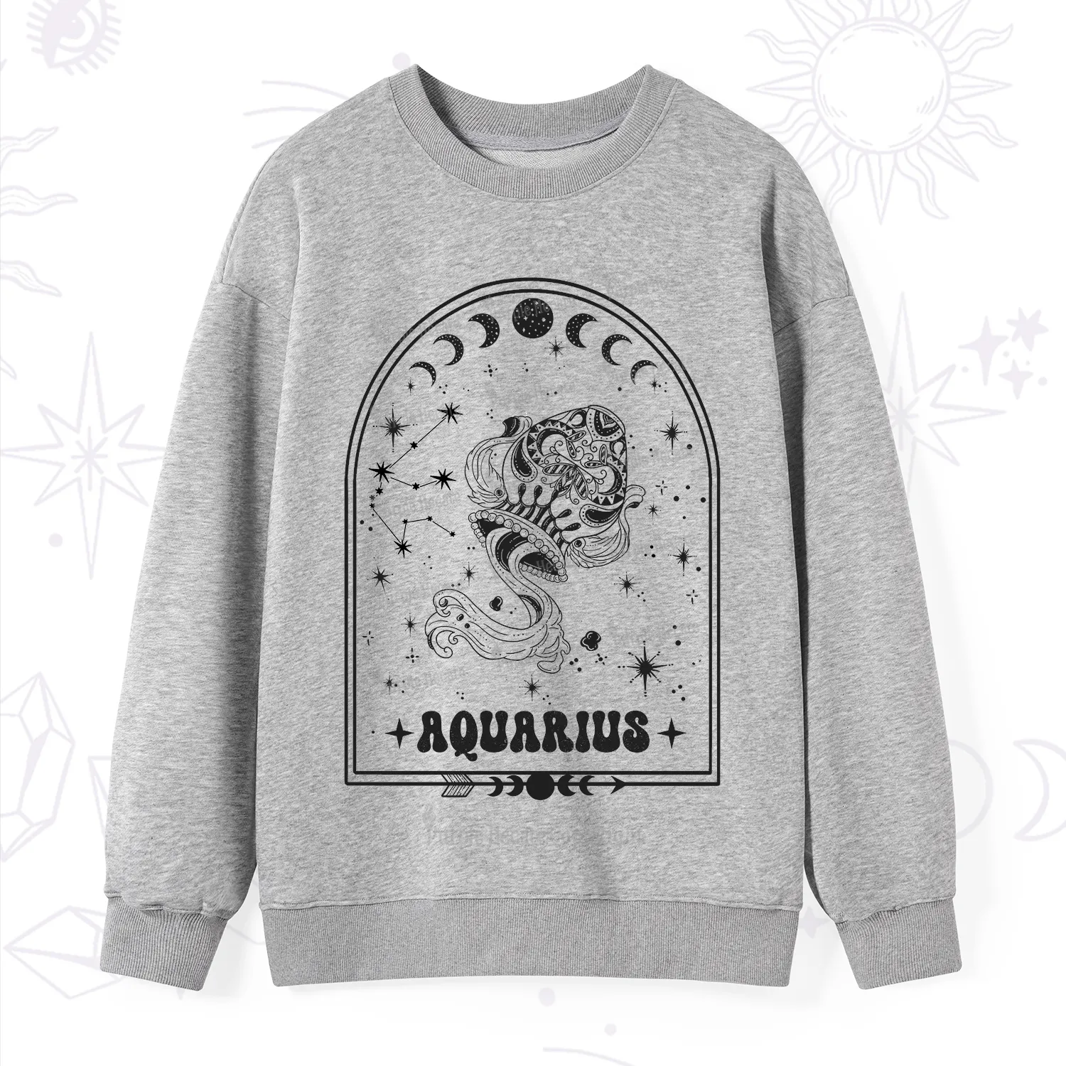 Purplehecate Zodiac Aquarius Under the Stars Sweatshirt
