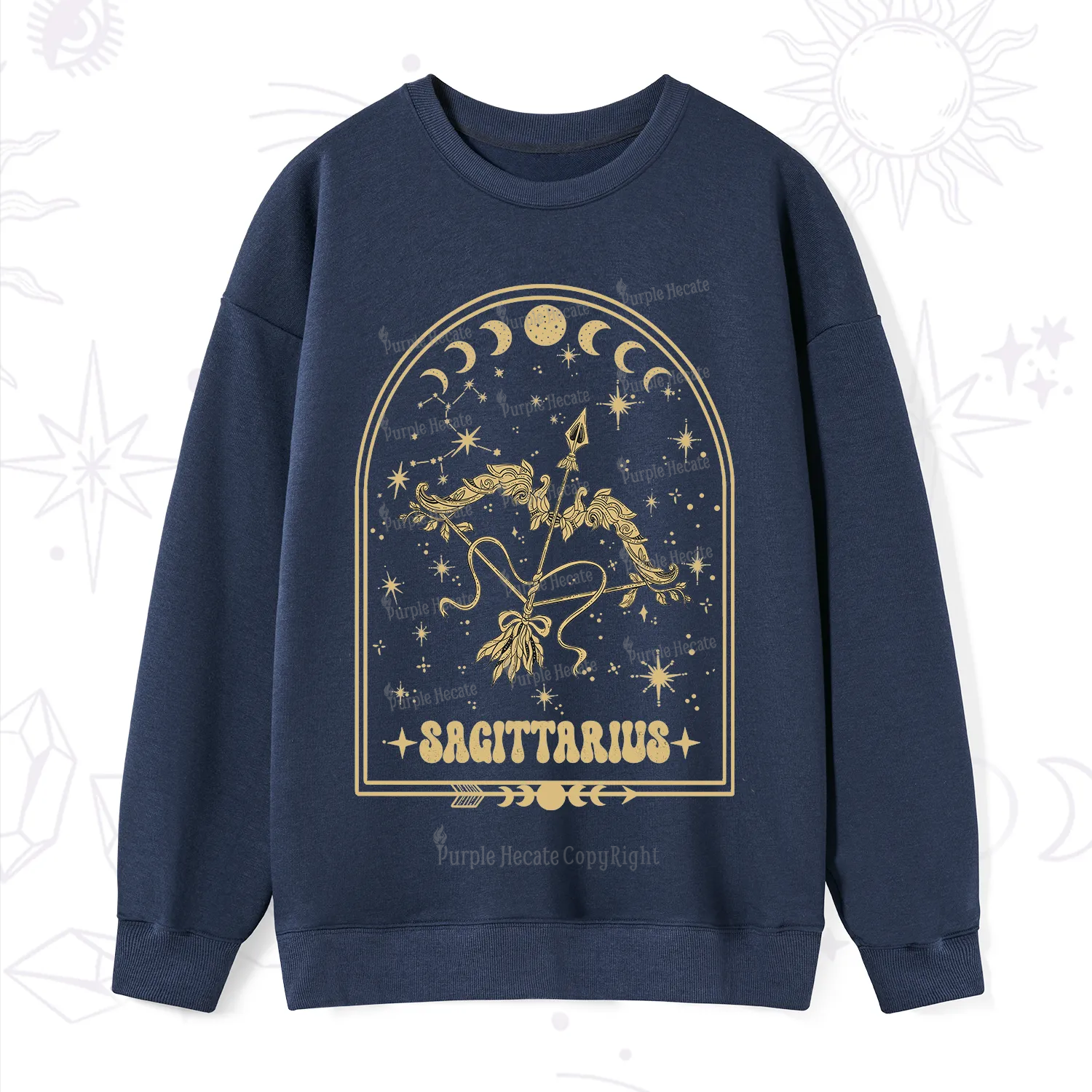 Purplehecate Zodiac Sagittarius Under the Stars Sweatshirt