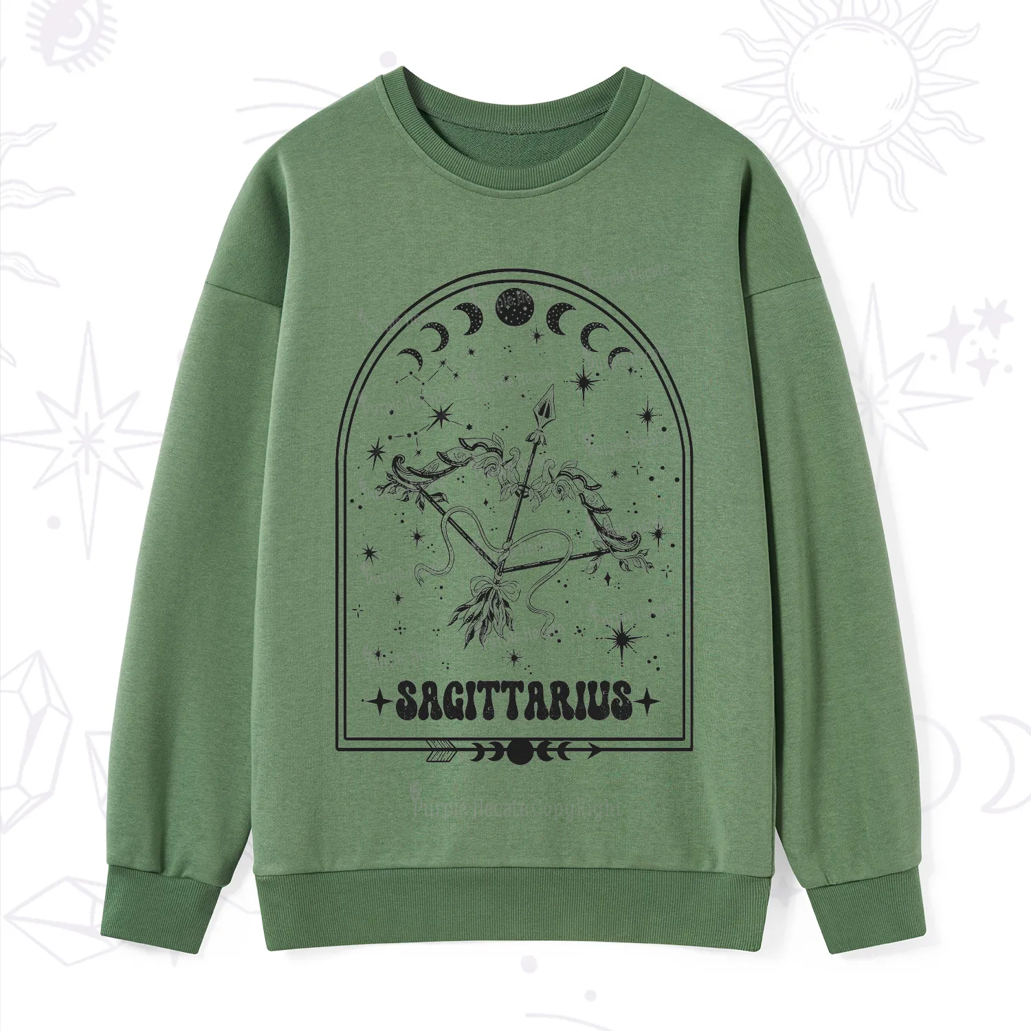 Purplehecate Zodiac Sagittarius Under the Stars Sweatshirt