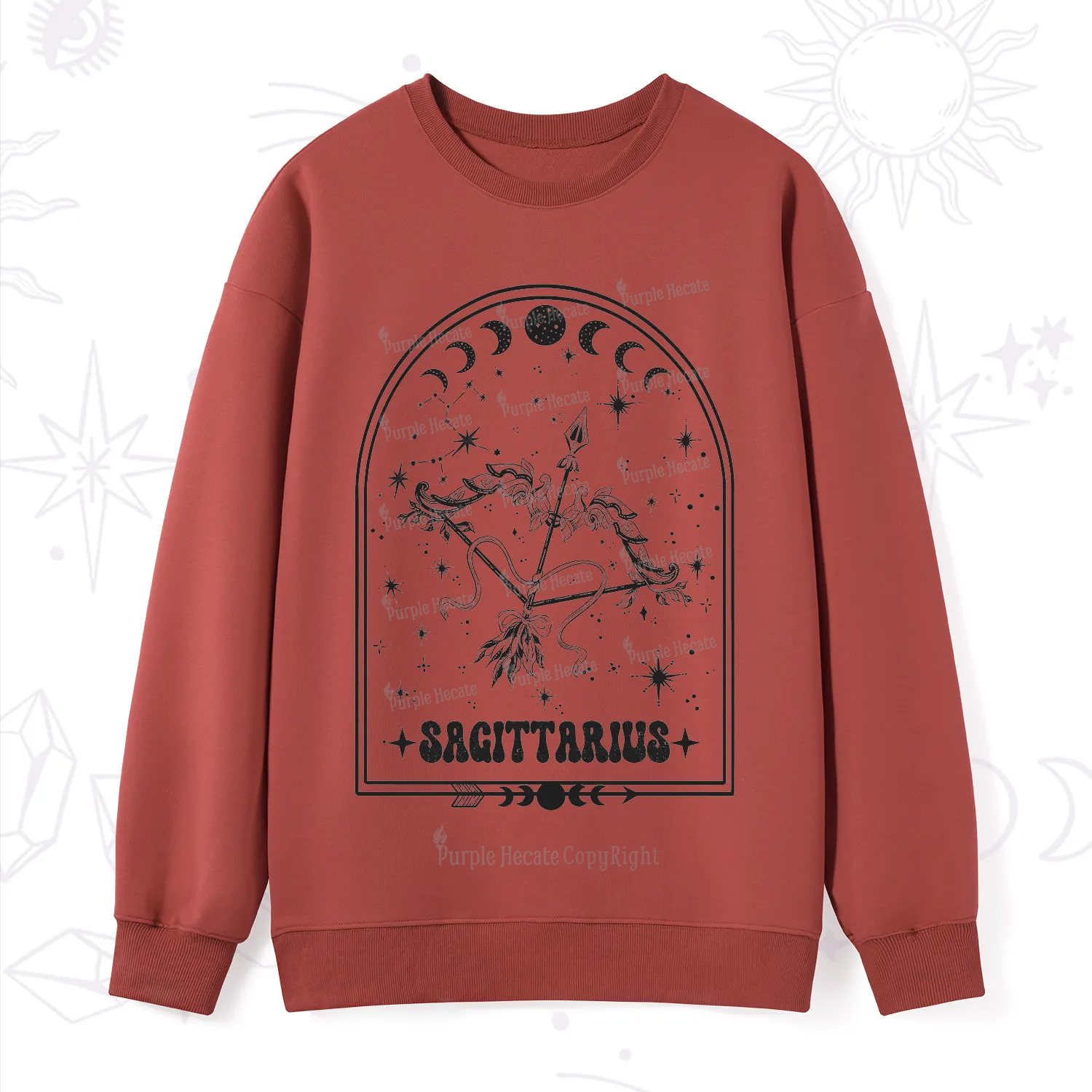 Purplehecate Zodiac Sagittarius Under the Stars Sweatshirt