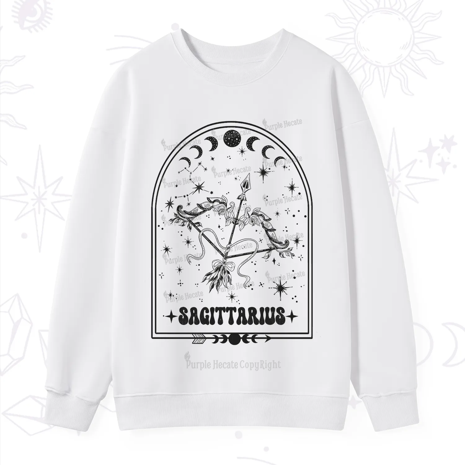 Purplehecate Zodiac Sagittarius Under the Stars Sweatshirt