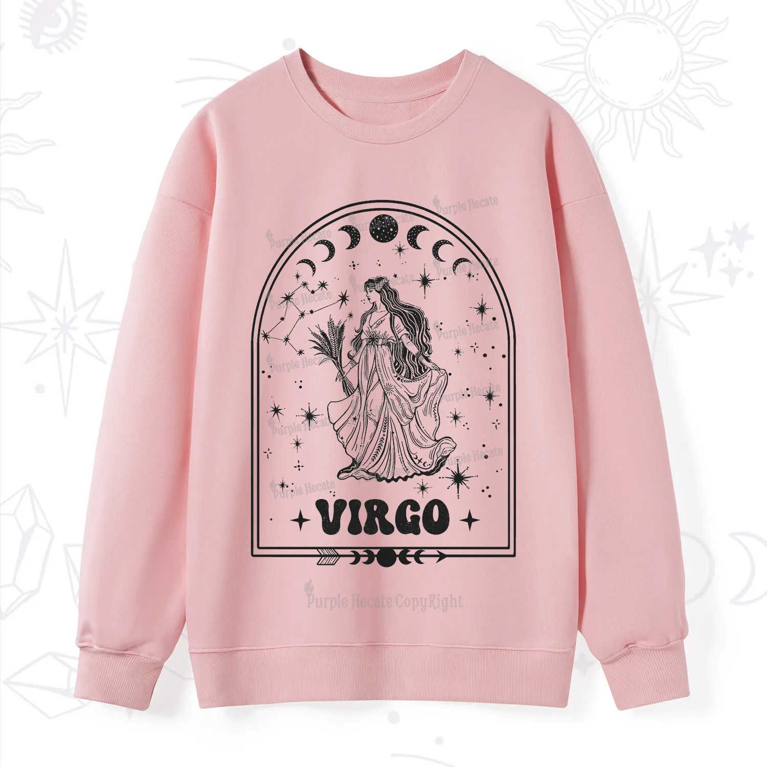 Purplehecate Zodiac Virgo Under the Stars Sweatshirt