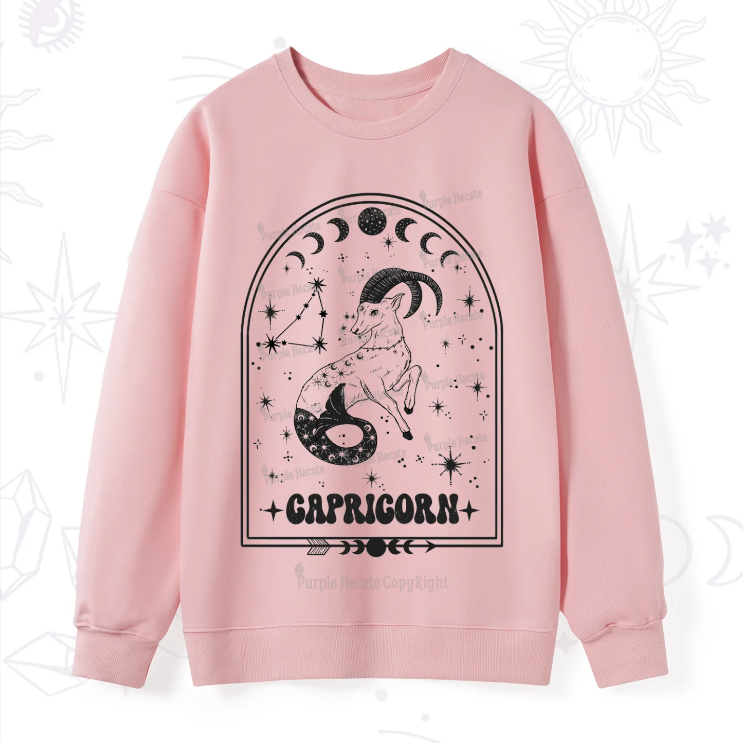 Purplehecate Zodiac Capricorn Under the Stars Sweatshirt