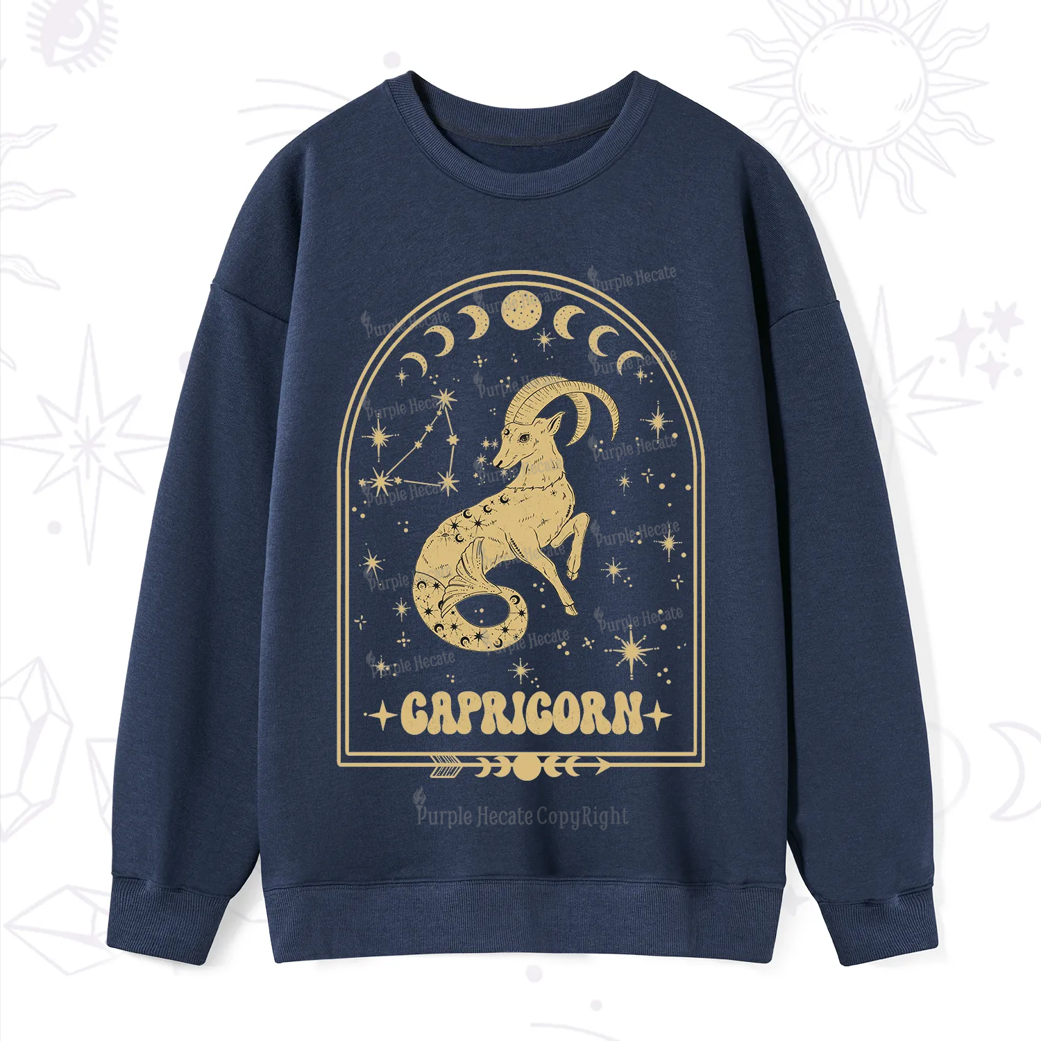 Purplehecate Zodiac Capricorn Under the Stars Sweatshirt