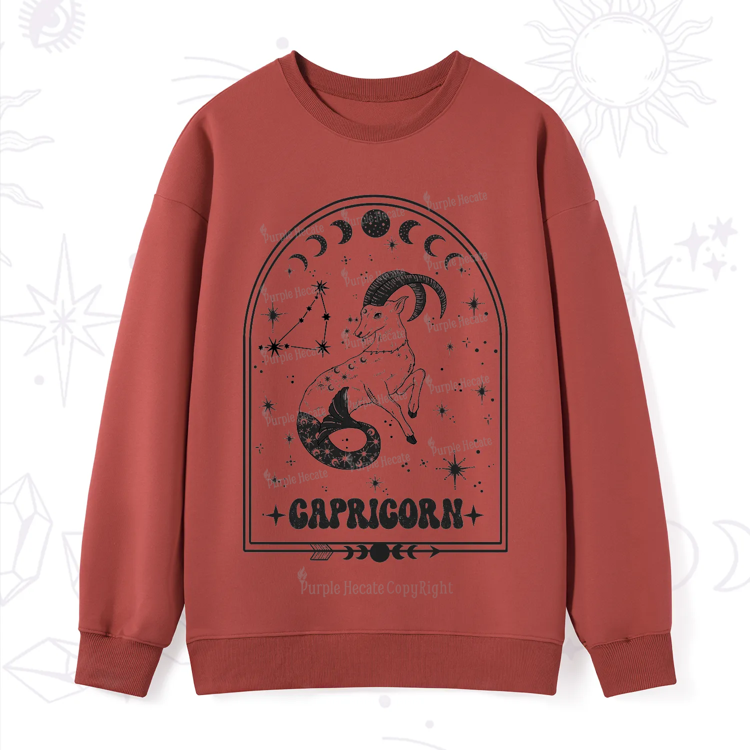 Purplehecate Zodiac Capricorn Under the Stars Sweatshirt
