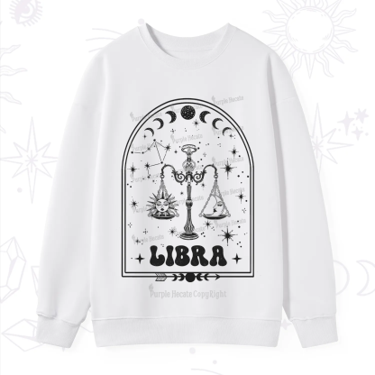 Purplehecate Zodiac Libra Under the Stars Sweatshirt