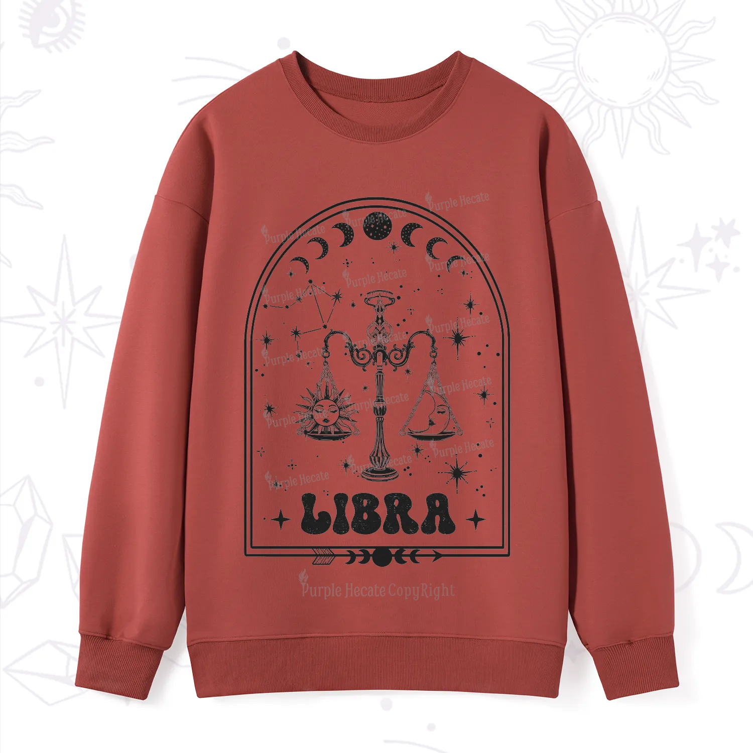 Purplehecate Zodiac Libra Under the Stars Sweatshirt